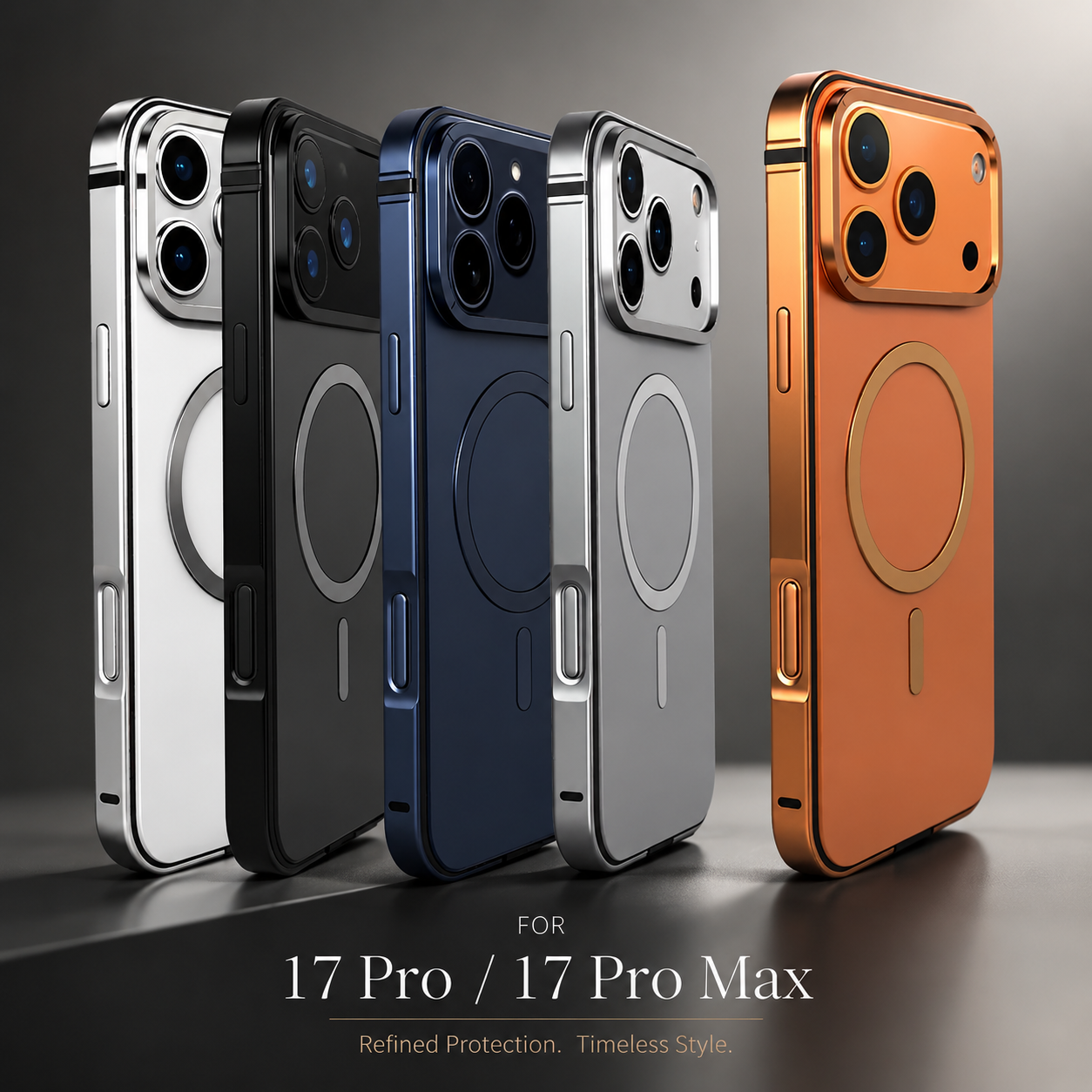 Premium iPhone Case MagSafe Compatible Aluminum Alloy Matte Cover Shockproof Camera Protection