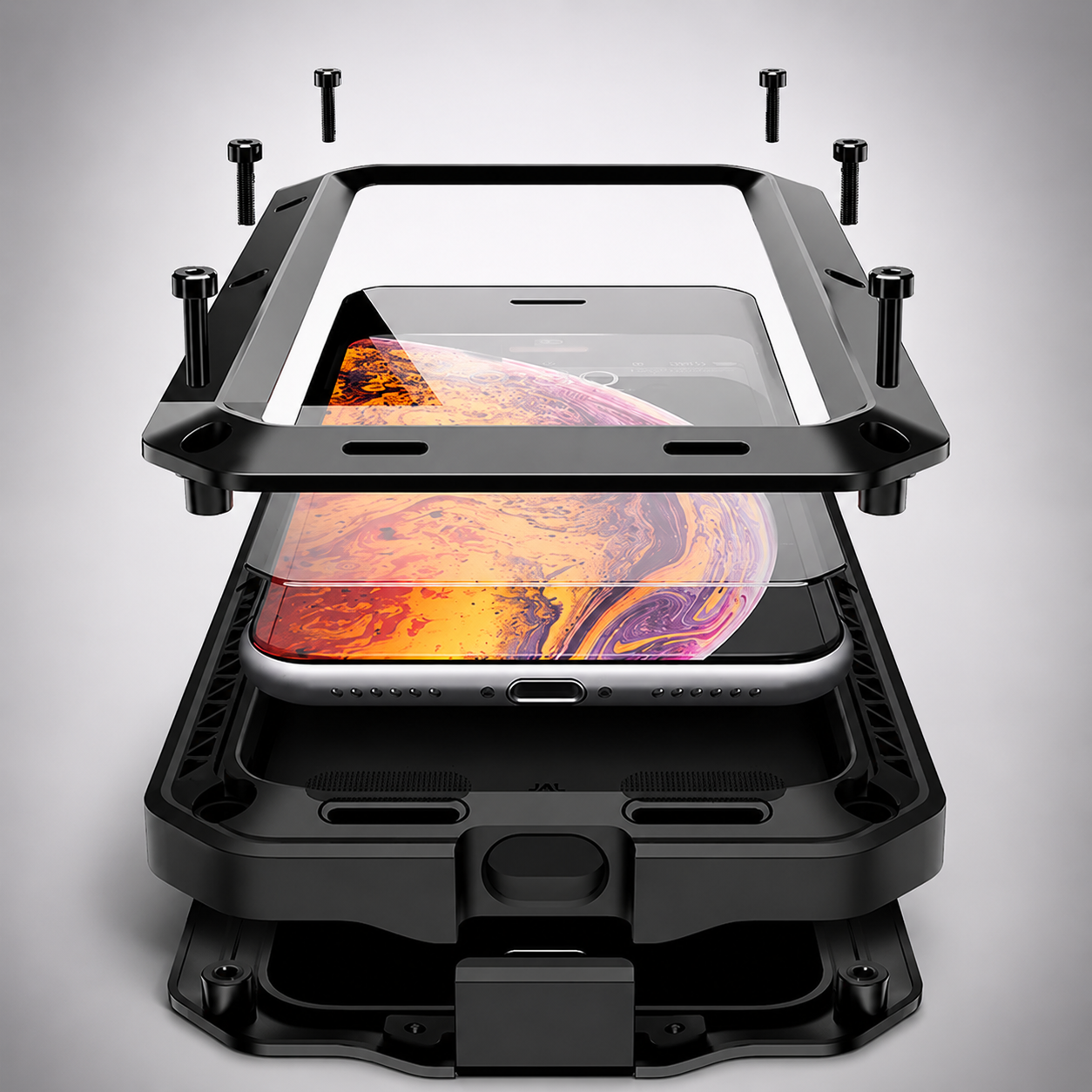 Premium iPhone Case MagSafe Compatible Aluminum Armor Bumper Cover Shockproof Full Protection