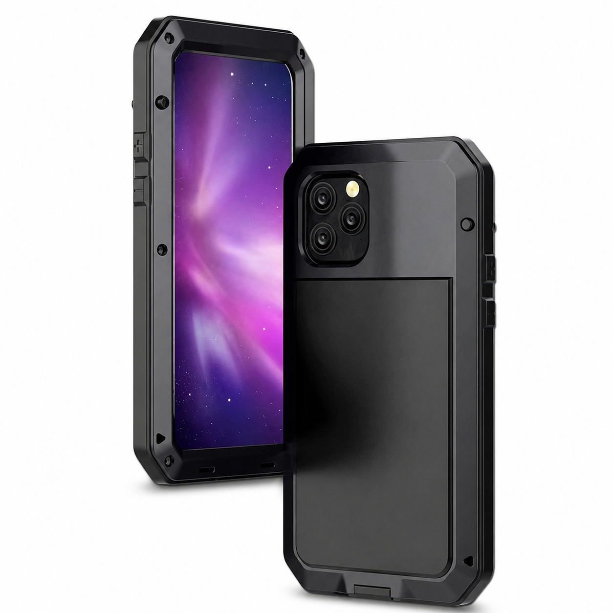 Premium iPhone Case MagSafe Compatible Aluminum Armor Bumper Cover Shockproof Full Protection