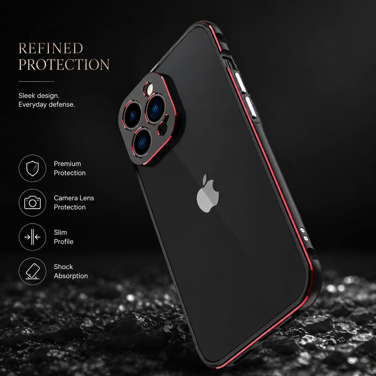 Premium iPhone Case MagSafe Compatible Aluminum Bumper Cover Metal Lens Frame Shockproof Full Protection