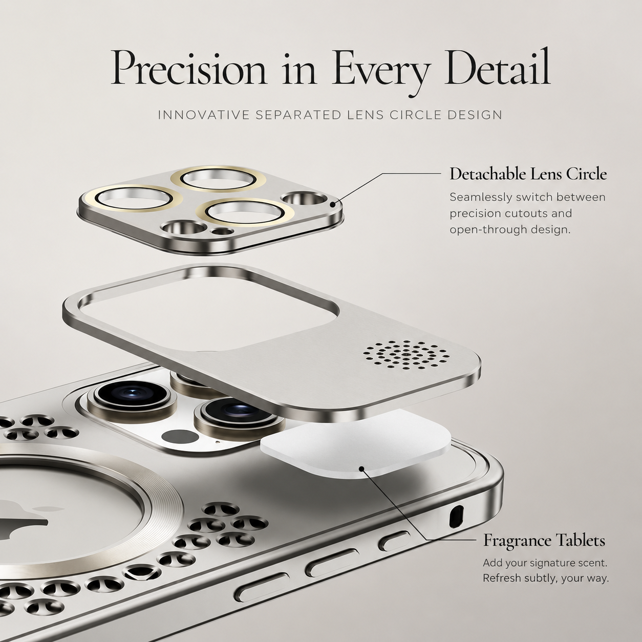 Premium iPhone Case MagSafe Compatible Aluminum Frame Cover Heat Dissipation Shockproof Slim Design