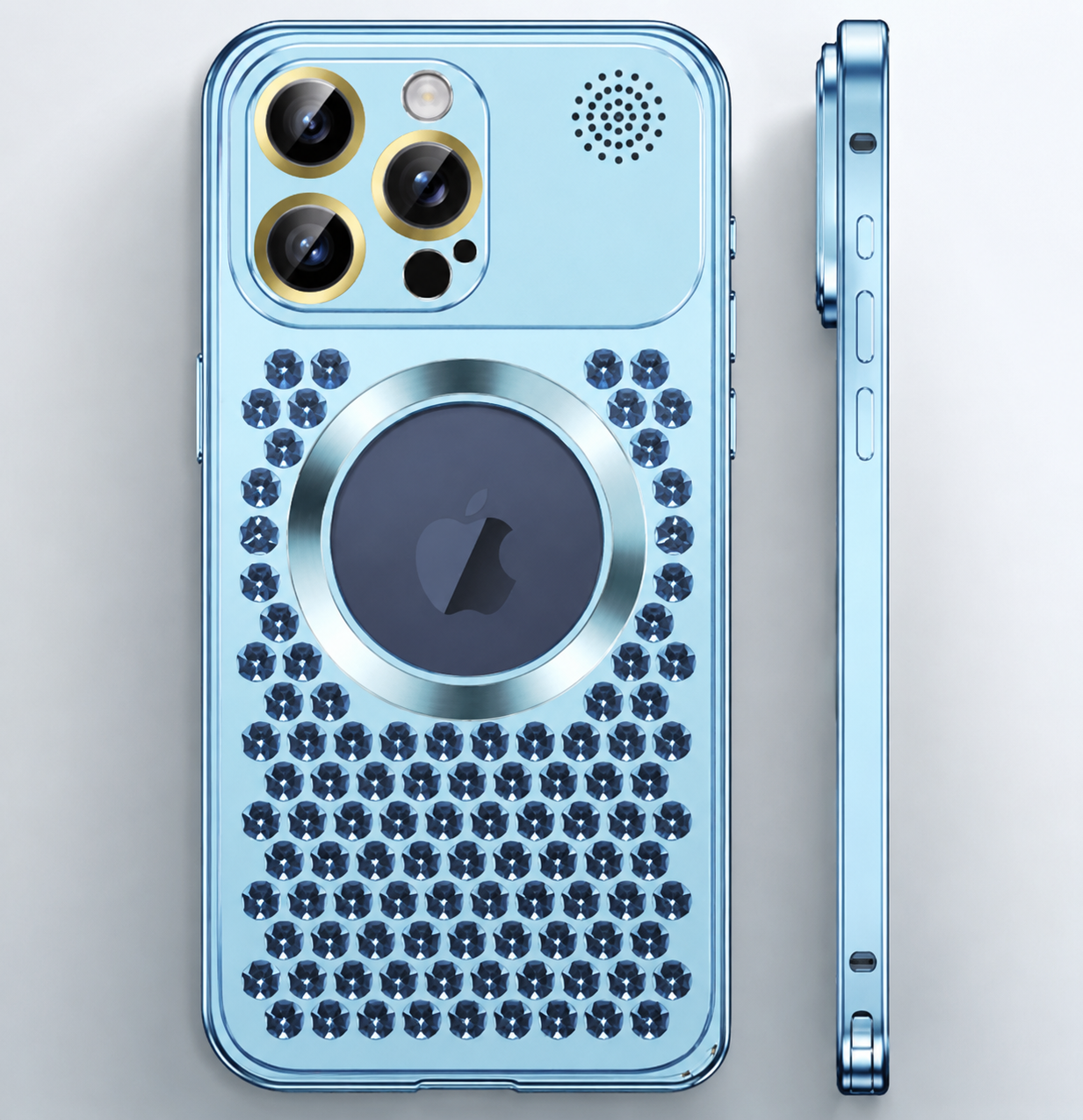 Premium iPhone Case MagSafe Compatible Aluminum Frame Cover Heat Dissipation Shockproof Slim Design