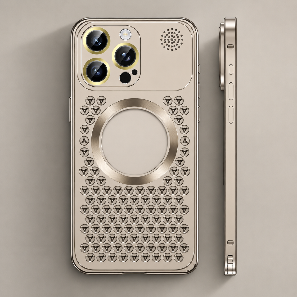 Premium iPhone Case MagSafe Compatible Aluminum Frame Cover Heat Dissipation Shockproof Slim Design