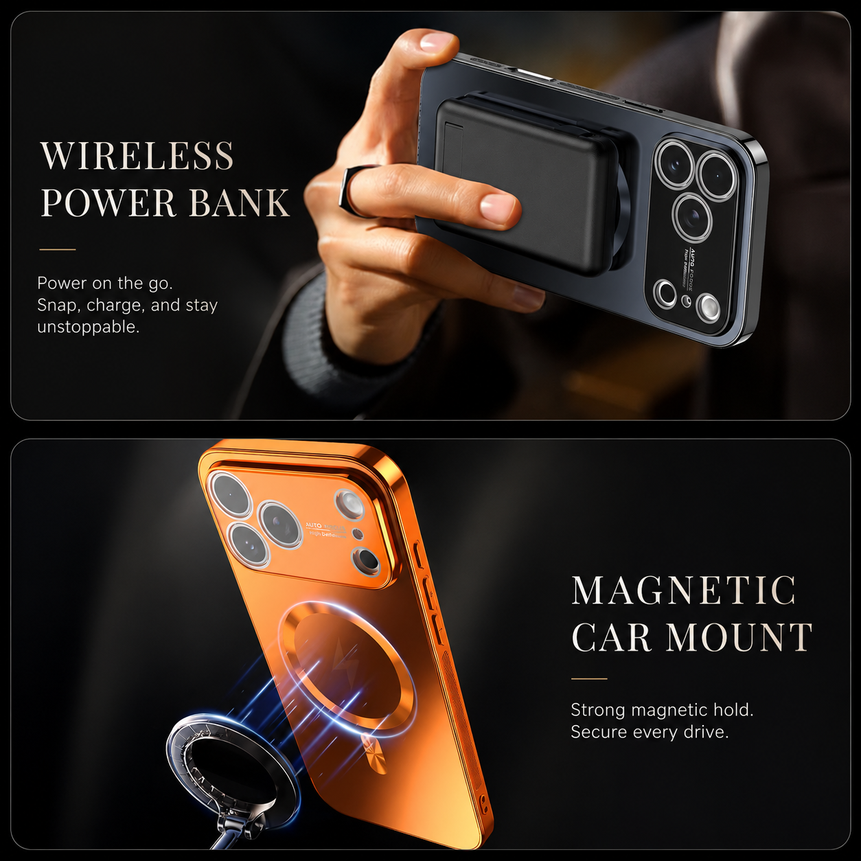 Premium iPhone Case MagSafe Compatible Aluminum Frame Cover Magnetic Shockproof Matte Back Raised Camera Lens Protection