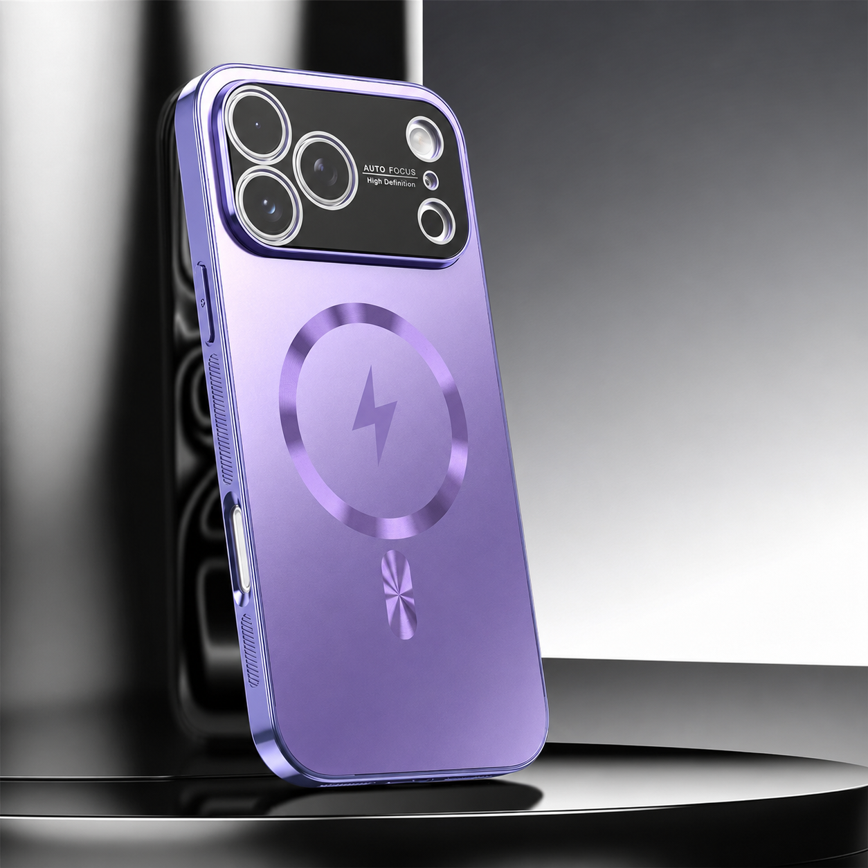 Premium iPhone Case MagSafe Compatible Aluminum Frame Cover Magnetic Shockproof Matte Back Raised Camera Lens Protection