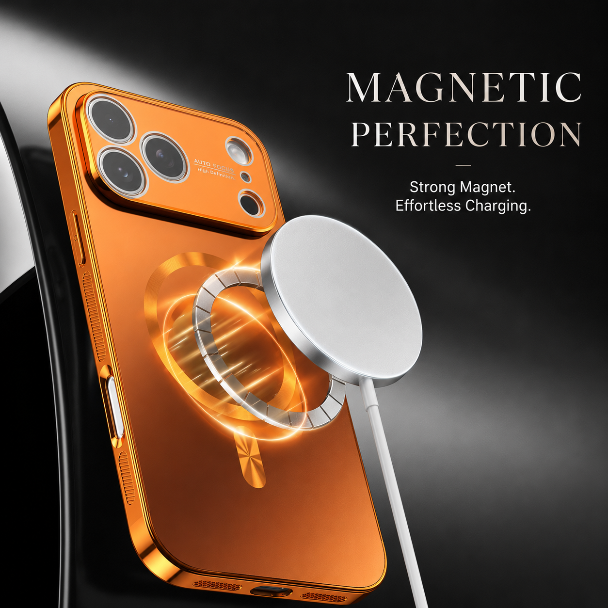 Premium iPhone Case MagSafe Compatible Aluminum Frame Cover Magnetic Shockproof Matte Back Raised Camera Lens Protection