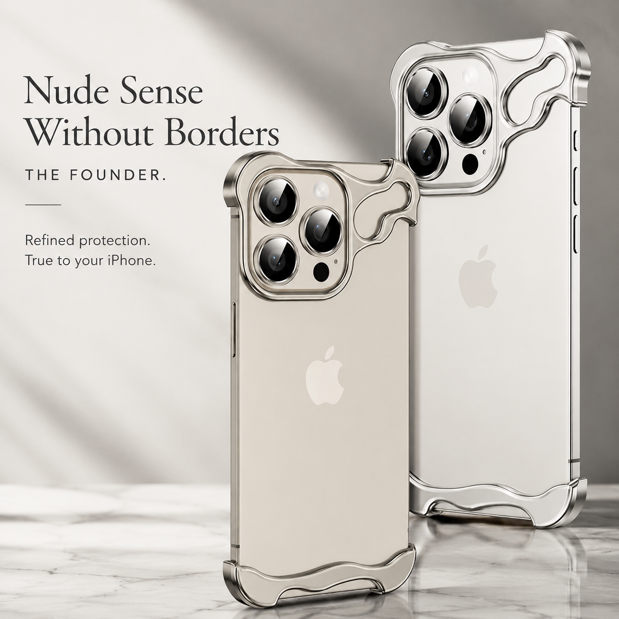 Premium iPhone Case MagSafe Compatible Aluminum Frame Cover Ultra Thin Metal Bumper Protection