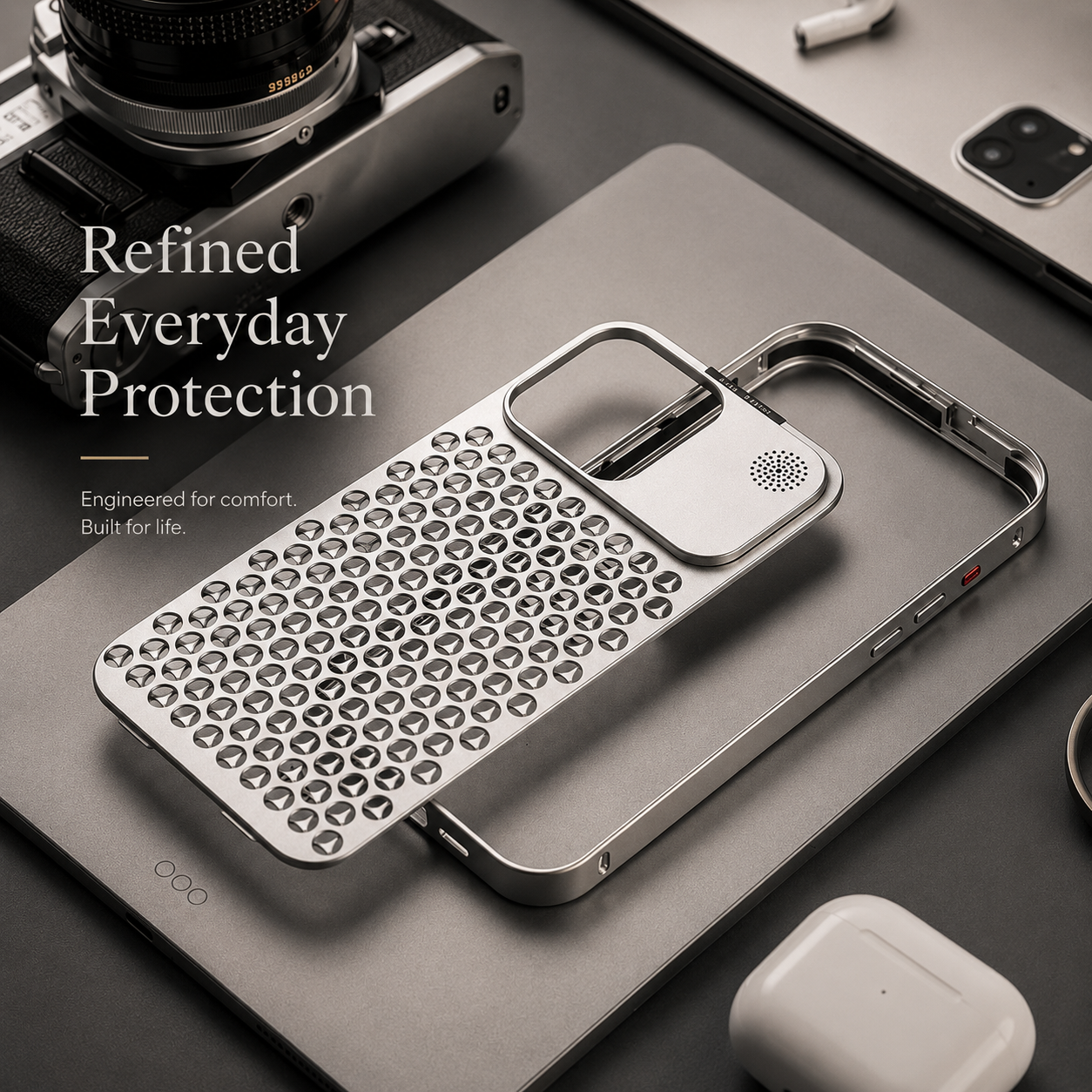 Premium iPhone Case MagSafe Compatible Aluminum Heat Dissipation Cover Shockproof Protection