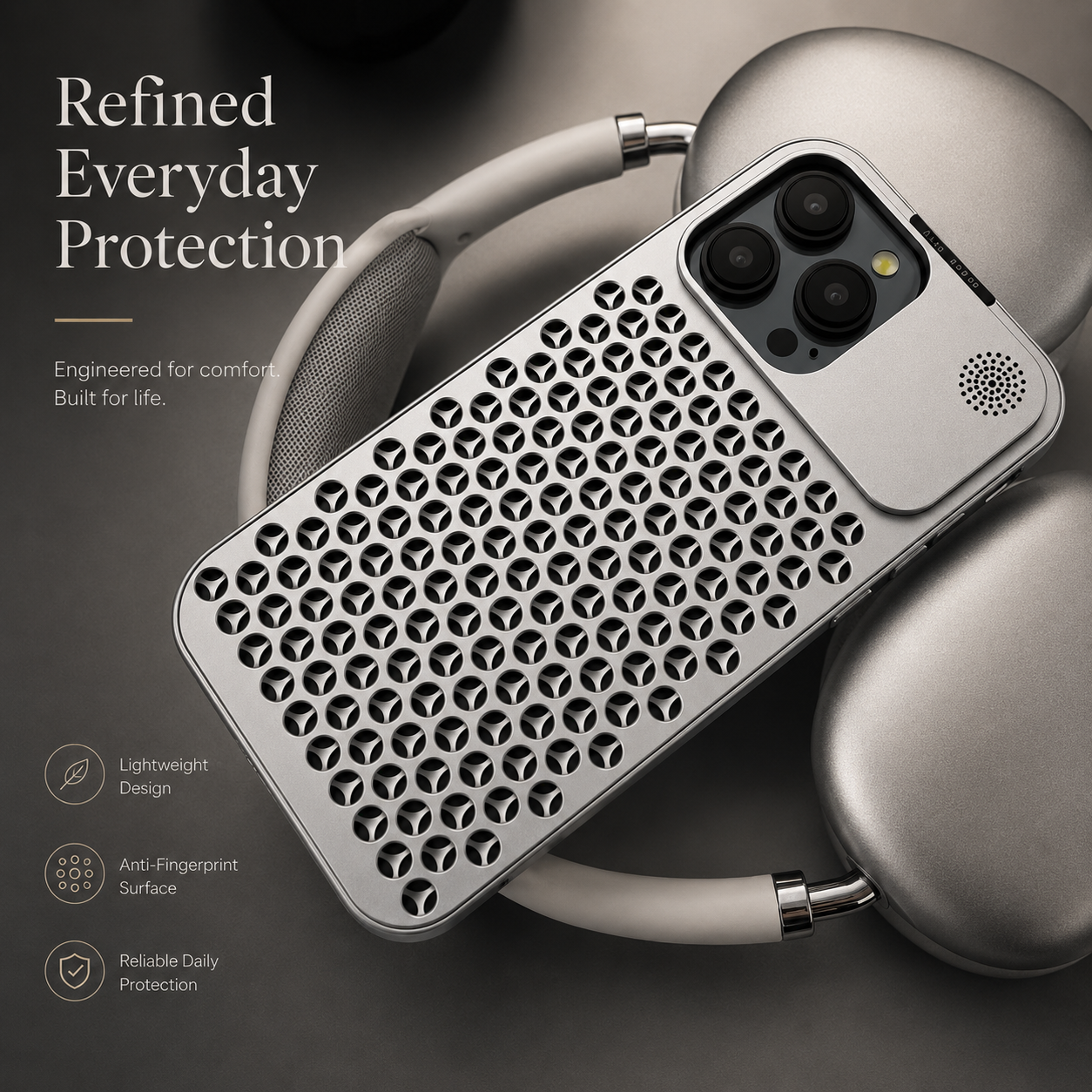 Premium iPhone Case MagSafe Compatible Aluminum Heat Dissipation Cover Shockproof Protection