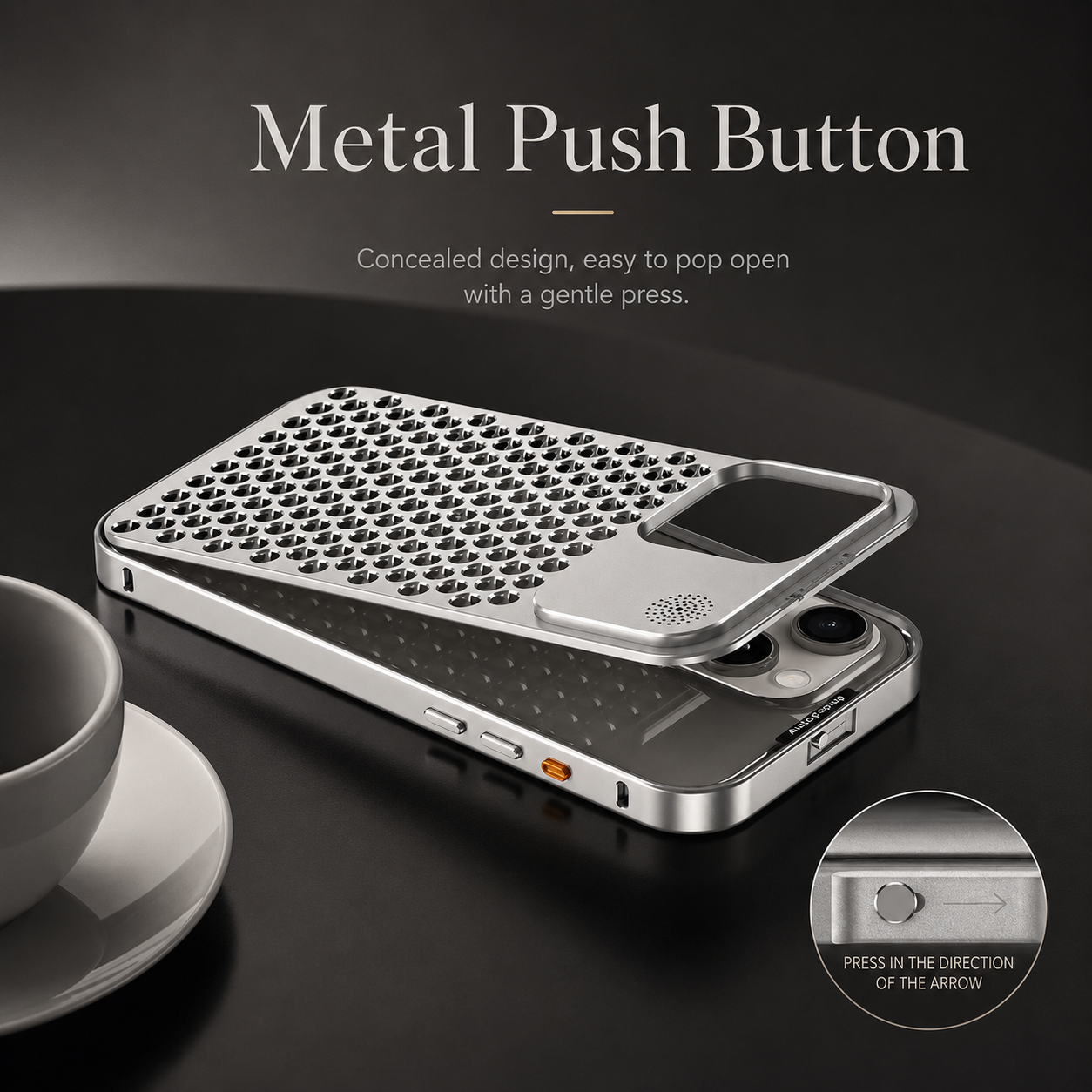 Premium iPhone Case MagSafe Compatible Aluminum Heat Dissipation Cover Shockproof Protection