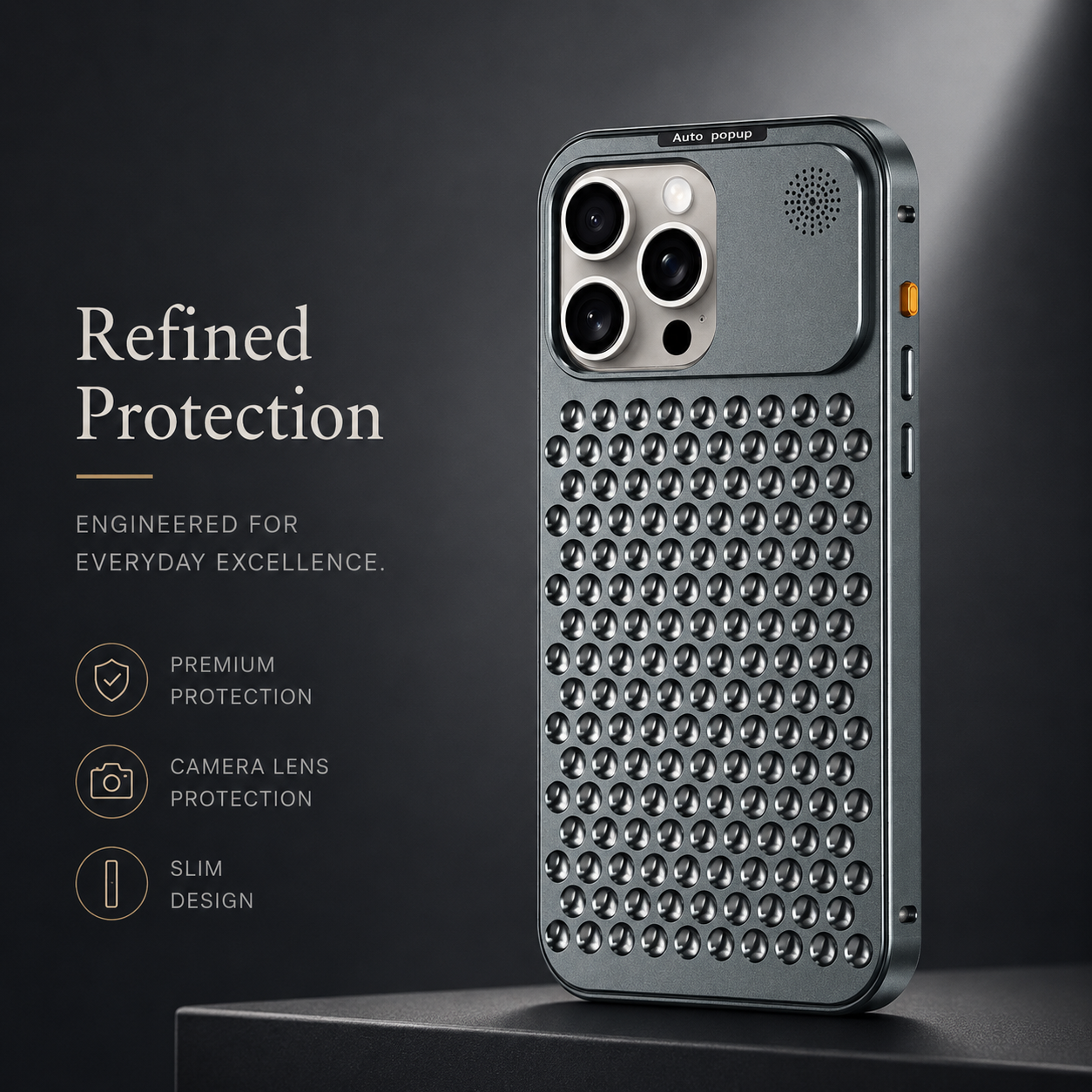 Premium iPhone Case MagSafe Compatible Aluminum Heat Dissipation Cover Shockproof Protection