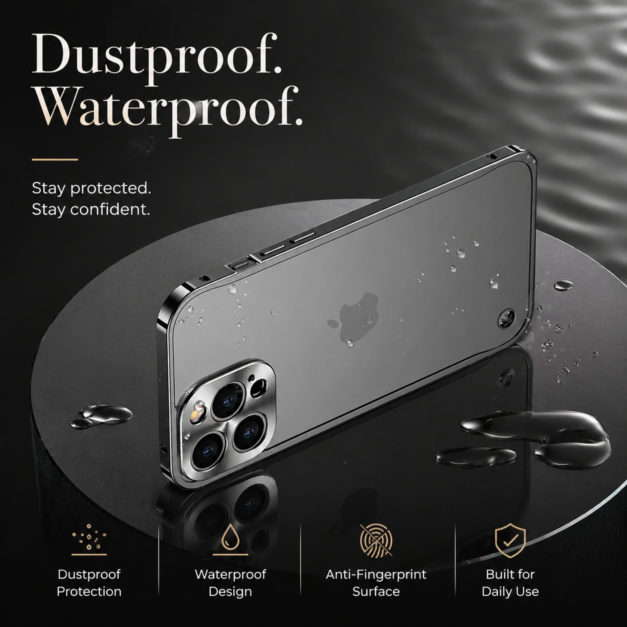 Premium iPhone Case MagSafe Compatible Aluminum Metal Frame Cover Shockproof Full Protection Slim Design