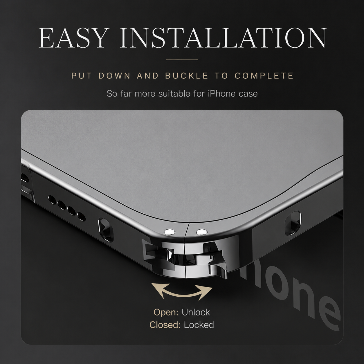 Premium iPhone Case MagSafe Compatible Aluminum Metal Frame Cover Shockproof Full Protection Slim Design