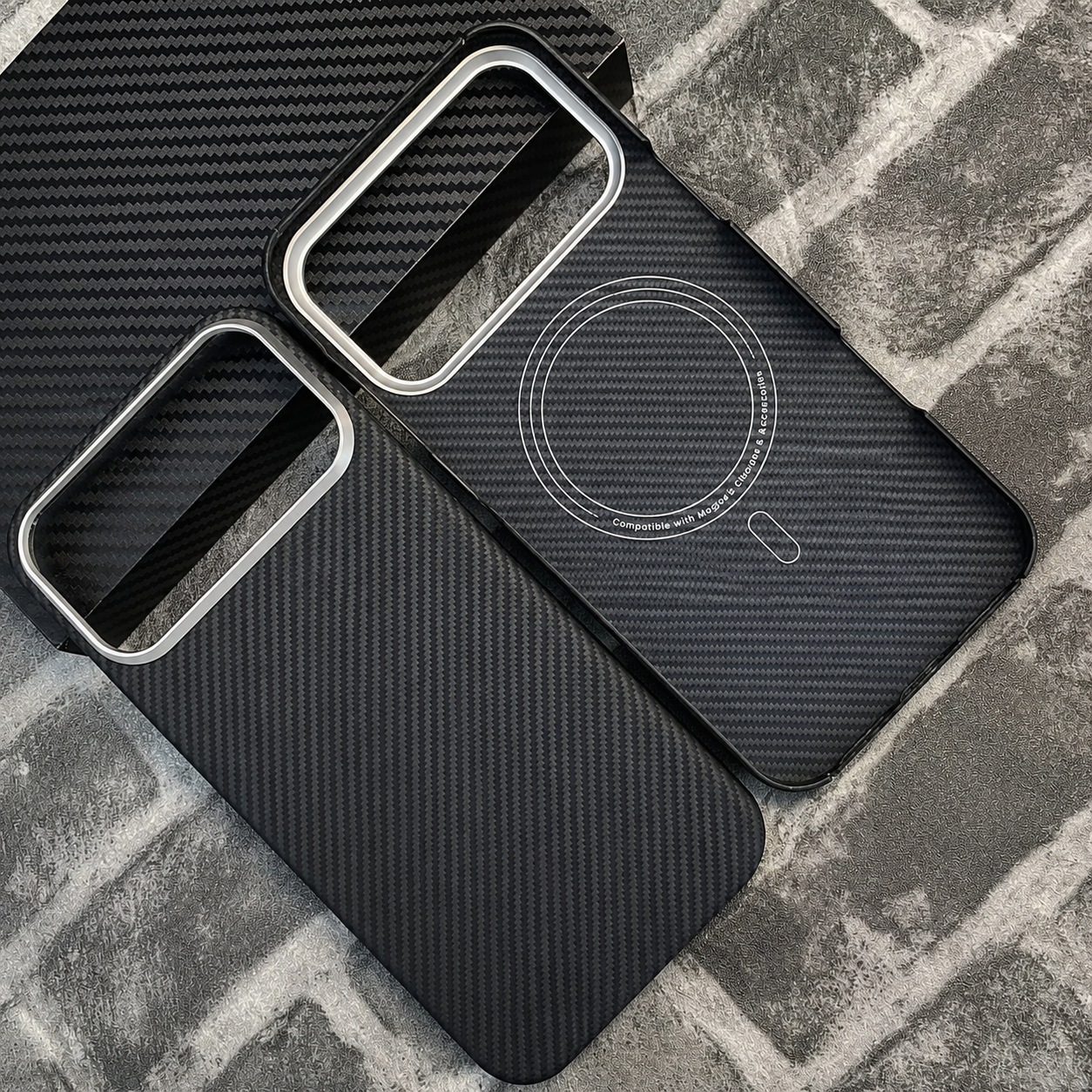 Premium iPhone Case MagSafe Compatible Aramid Carbon Fiber Cover Ultra Thin Lightweight Shockproof Protection