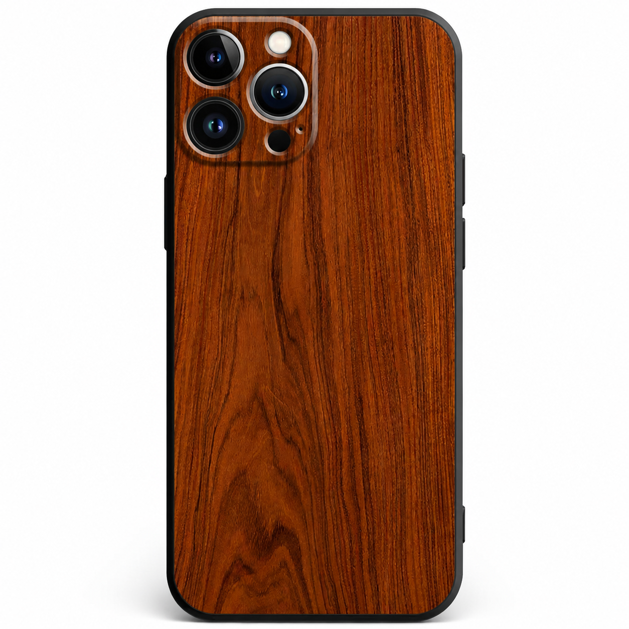 Premium iPhone Case MagSafe Compatible Bamboo Wood Grain Cover Metallic Frame Shockproof Protection