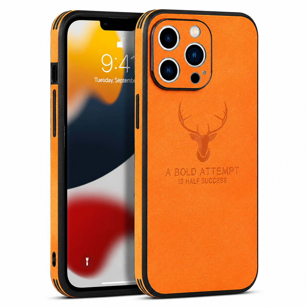 Premium iPhone Case MagSafe Compatible Canvas Texture Deer Cover Shockproof Slim Protection