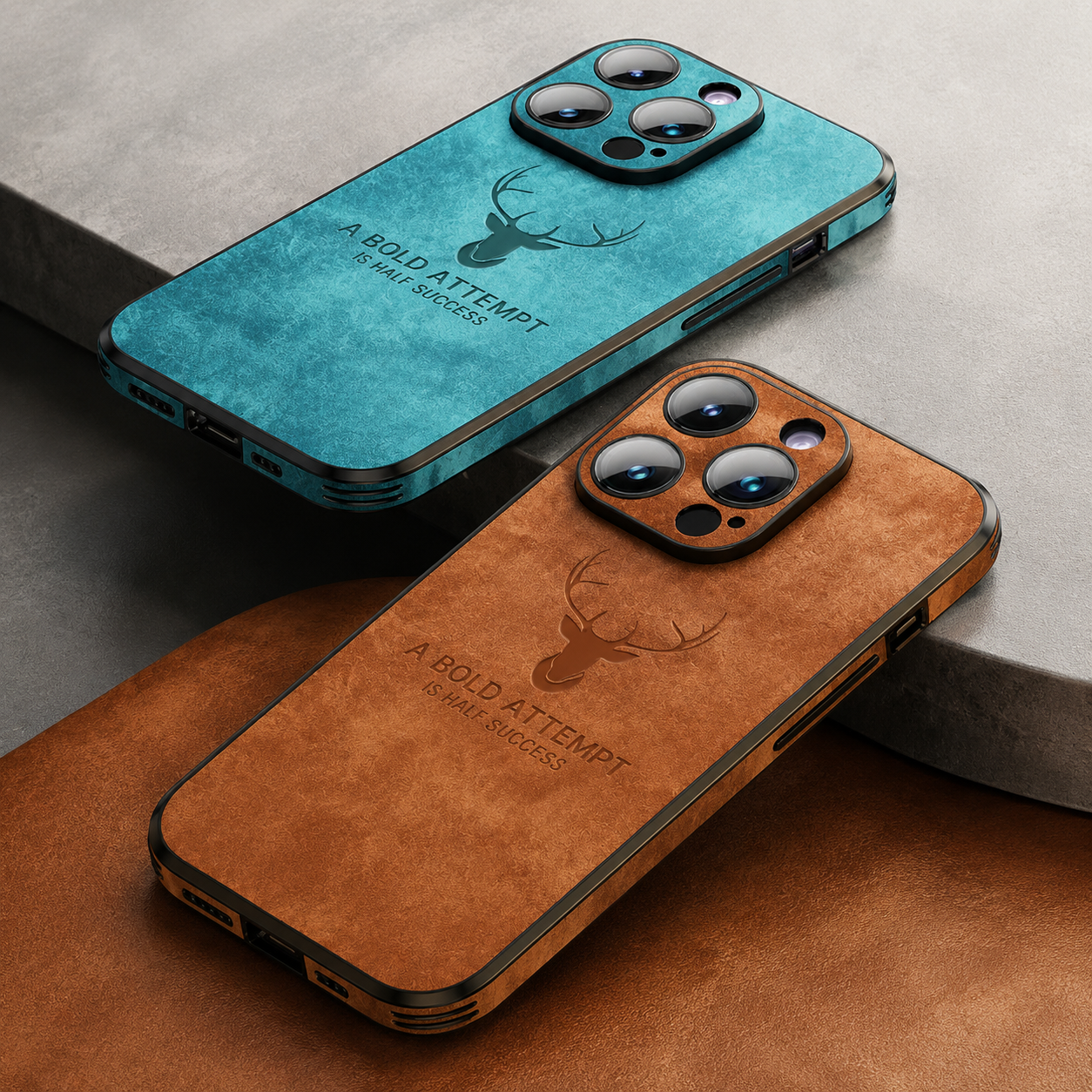 Premium iPhone Case MagSafe Compatible Canvas Texture Deer Cover Shockproof Slim Protection