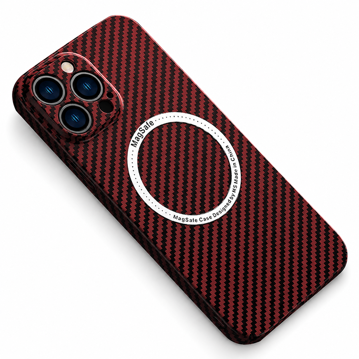 Premium iPhone Case MagSafe Compatible Carbon Fiber Magnetic Cover Shockproof Slim Lightweight Design