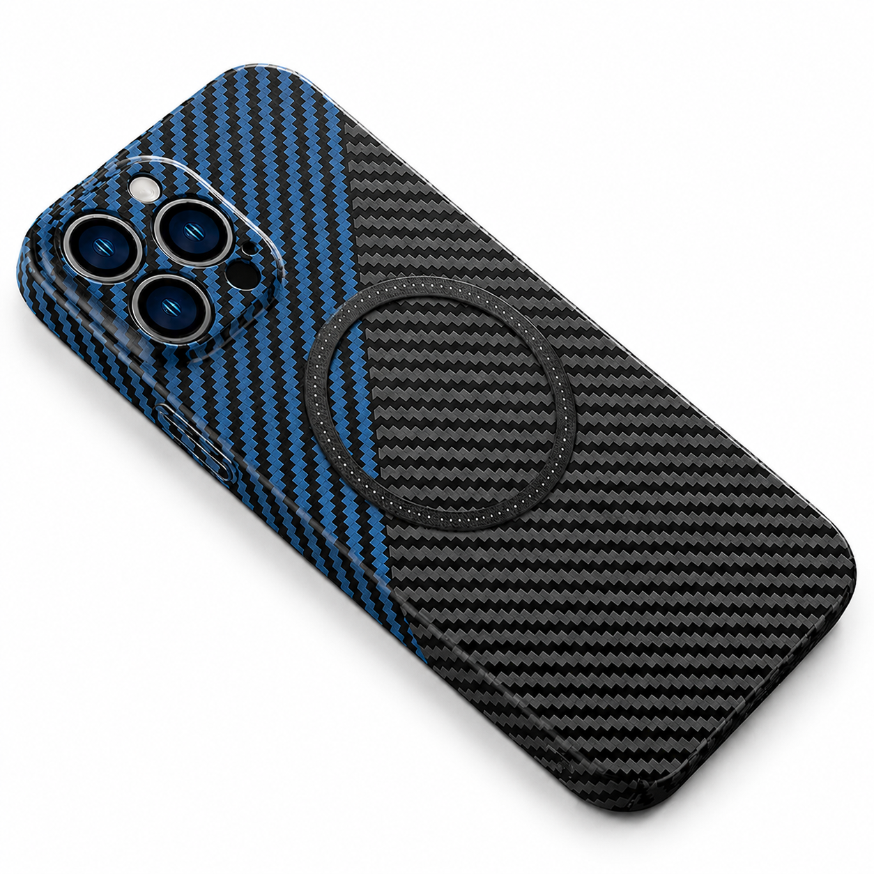 Premium iPhone Case MagSafe Compatible Carbon Fiber Magnetic Cover Shockproof Slim Lightweight Design