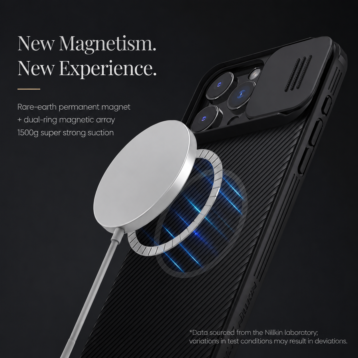 Premium iPhone Case MagSafe Compatible Carbon Fiber Texture Cover Sliding Camera Protection