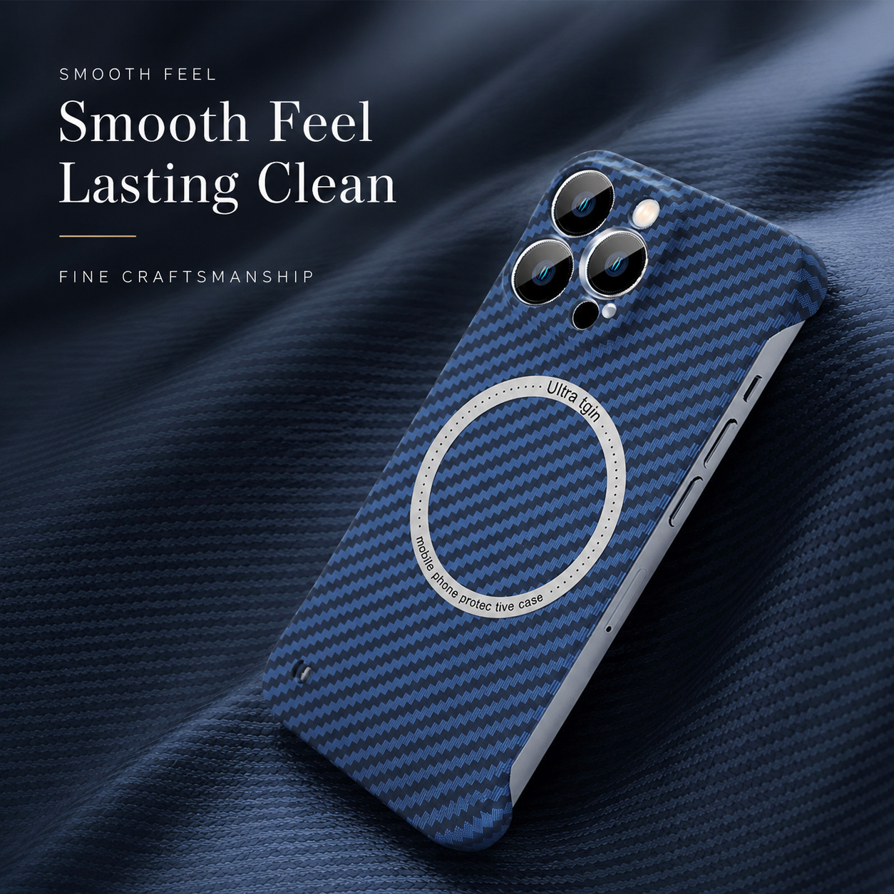 Premium iPhone Case MagSafe Compatible Carbon Fiber Texture Cover Ultra Thin Shockproof Protection