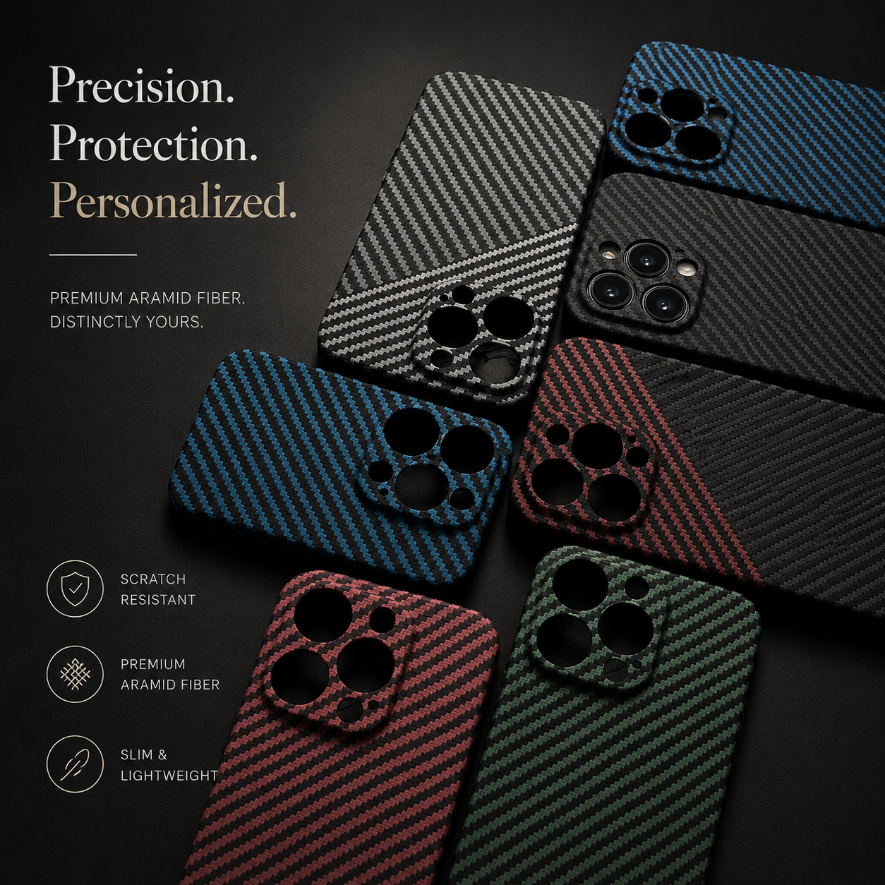 Premium iPhone Case MagSafe Compatible Carbon Fiber Texture Matte Cover Slim Protection