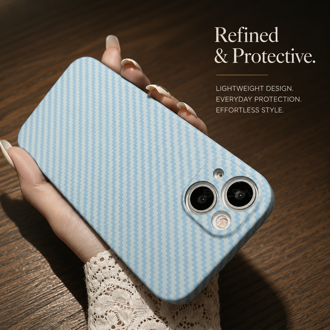 Premium iPhone Case MagSafe Compatible Carbon Fiber Texture Matte Cover Slim Protection