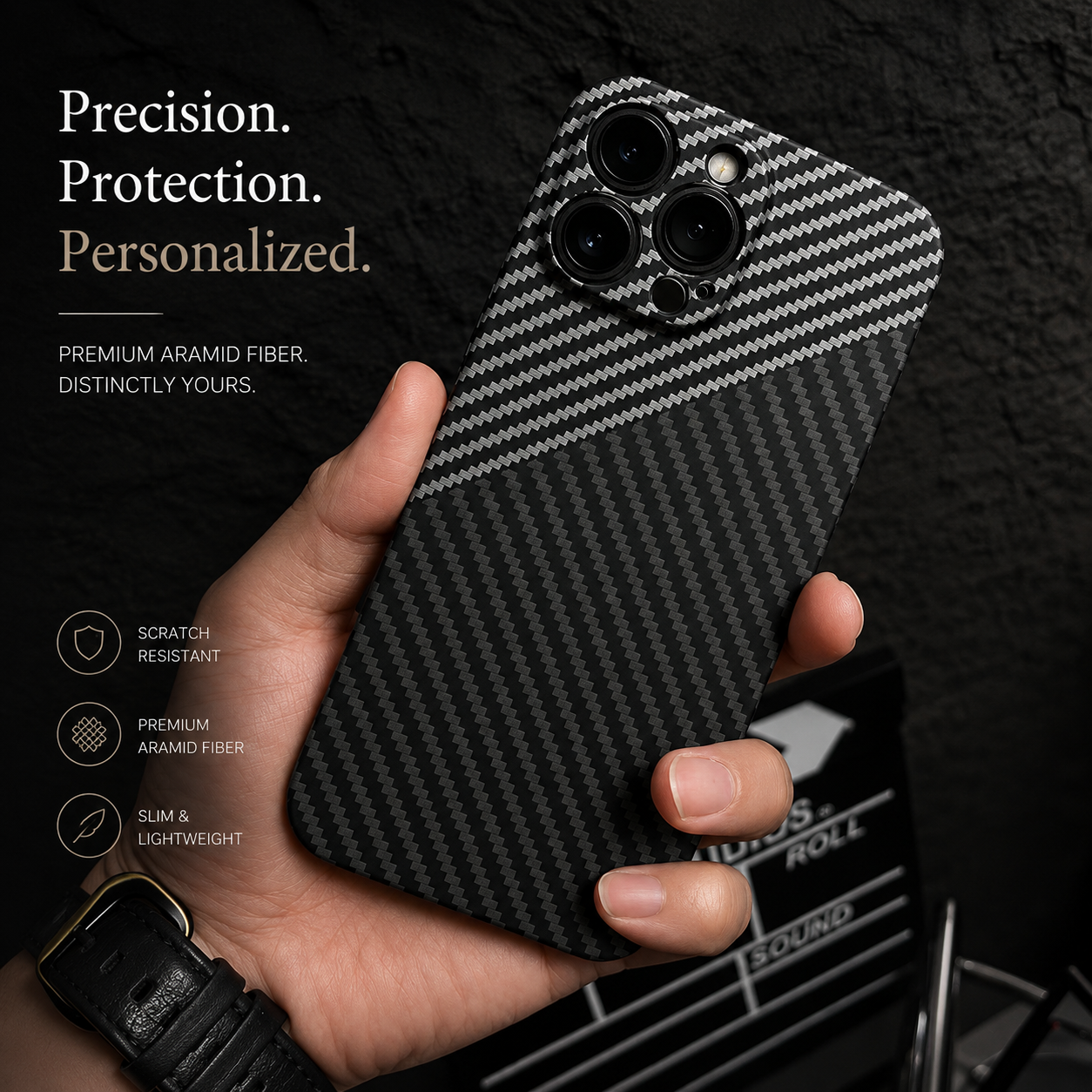Premium iPhone Case MagSafe Compatible Carbon Fiber Texture Matte Cover Slim Protection