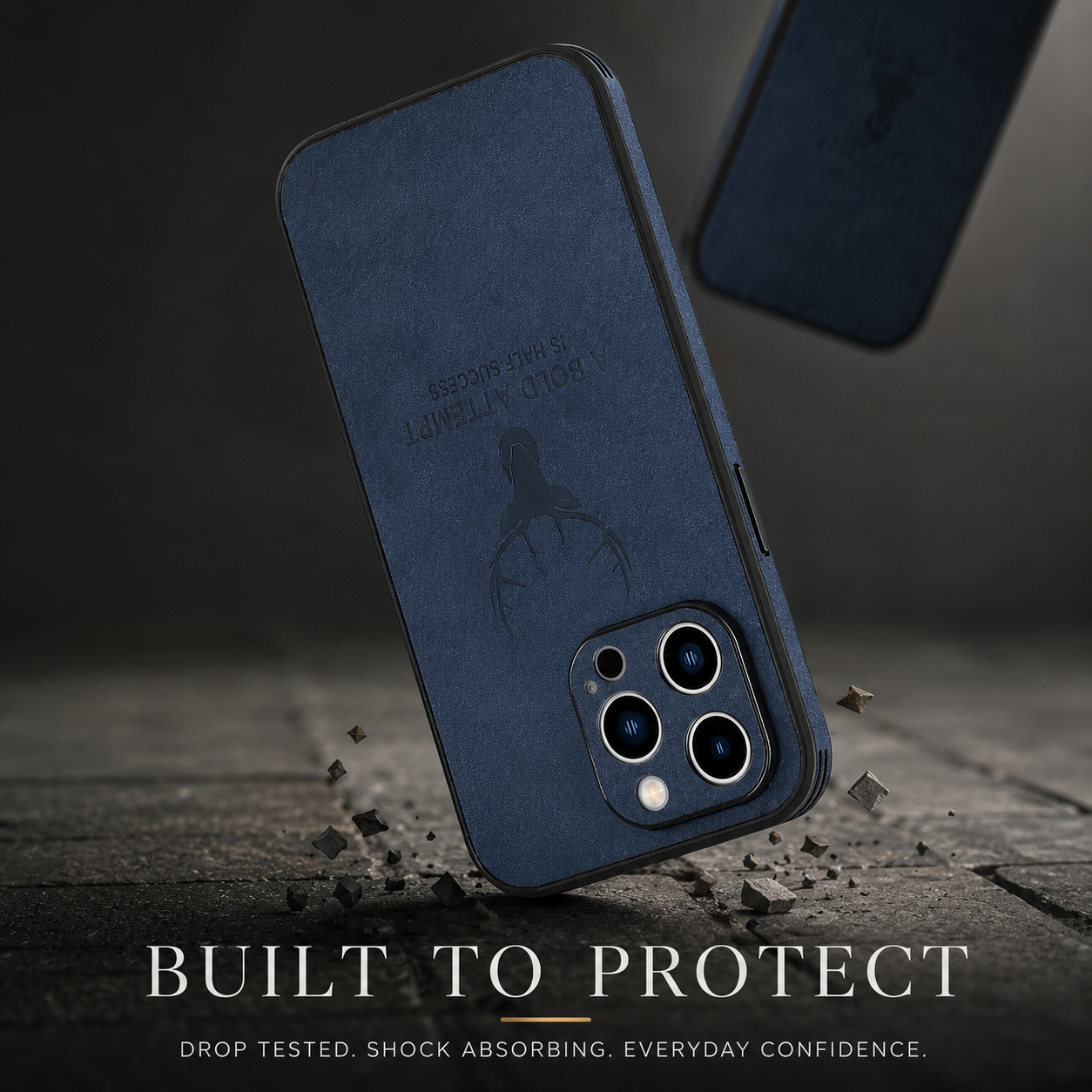 Premium iPhone Case MagSafe Compatible Deer Leather Texture Cover Ultra Thin Protection