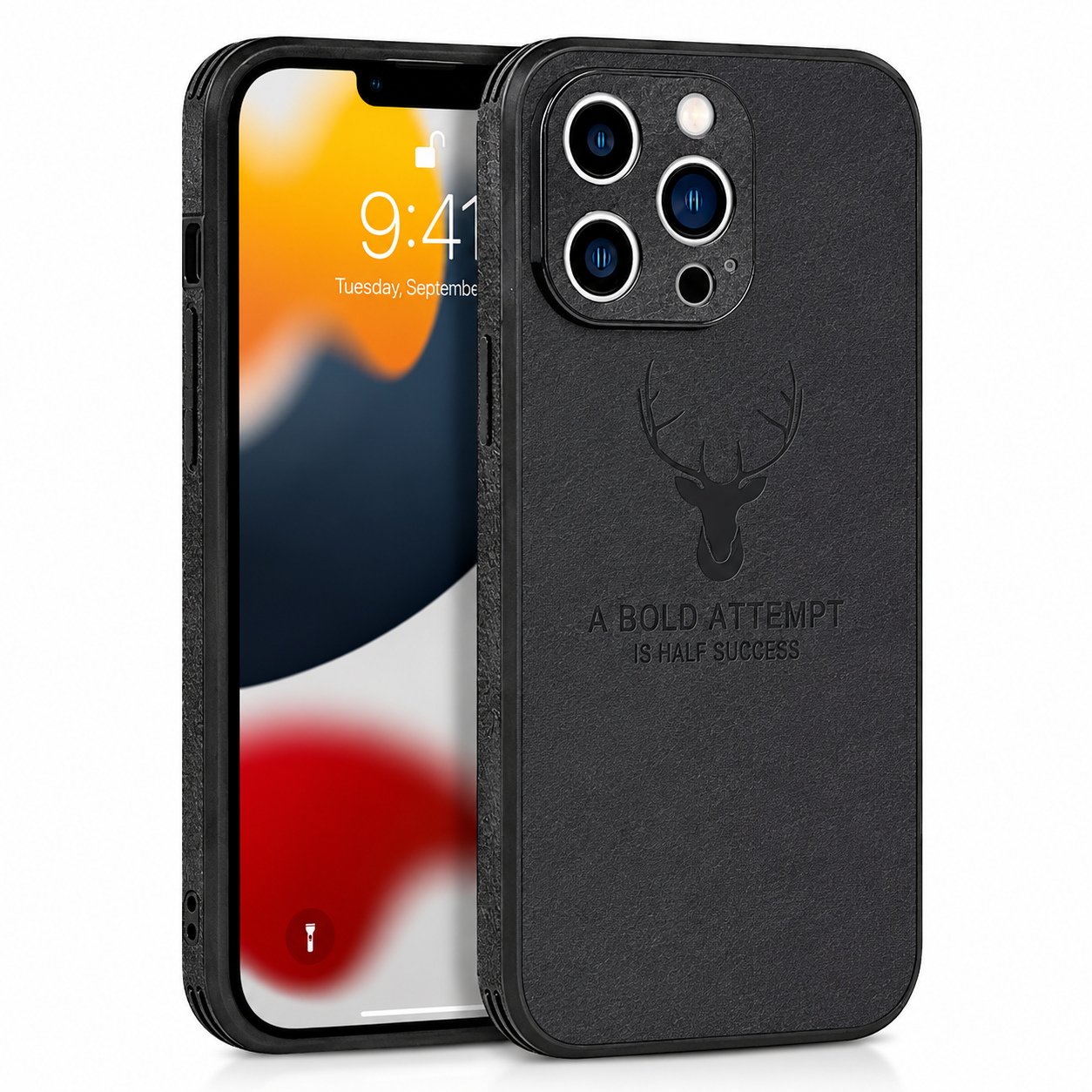 Premium iPhone Case MagSafe Compatible Deer Leather Texture Cover Ultra Thin Protection