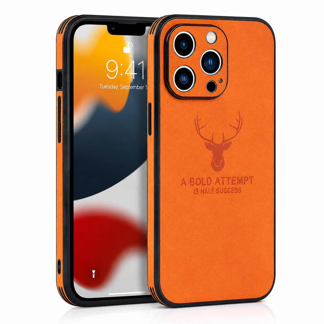 Premium iPhone Case MagSafe Compatible Deer Leather Texture Cover Ultra Thin Protection