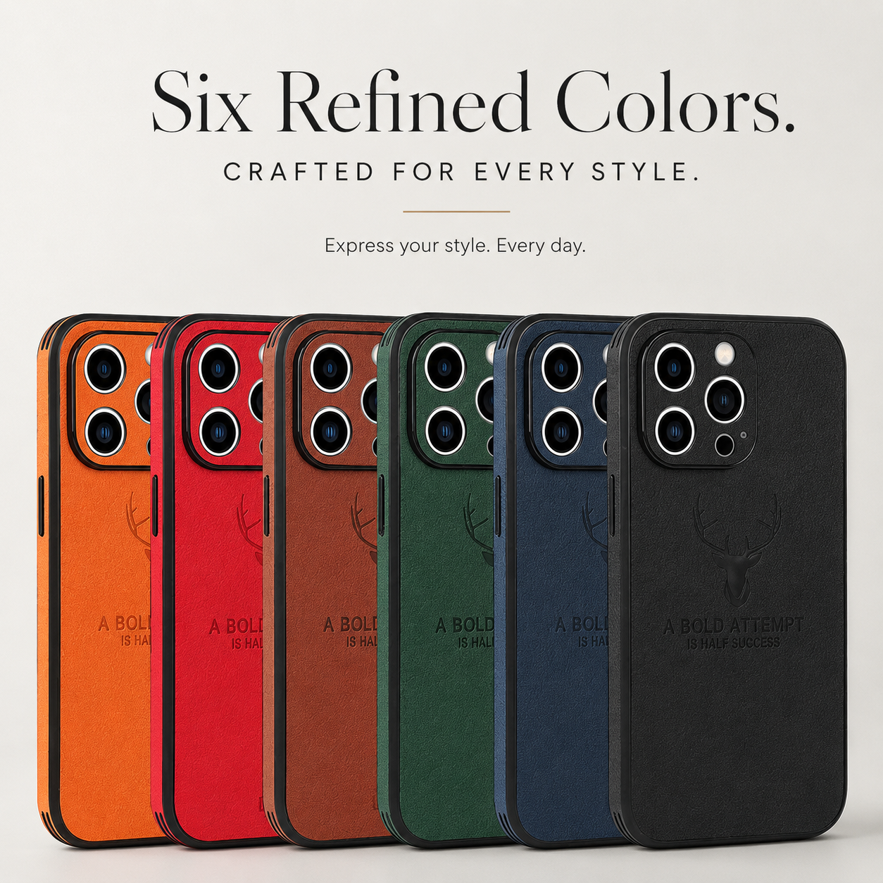 Premium iPhone Case MagSafe Compatible Deer Leather Texture Cover Ultra Thin Protection