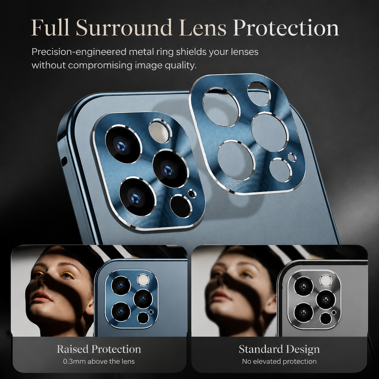 Premium iPhone Case MagSafe Compatible Double-Sided Privacy Glass Cover 360° Full Protection