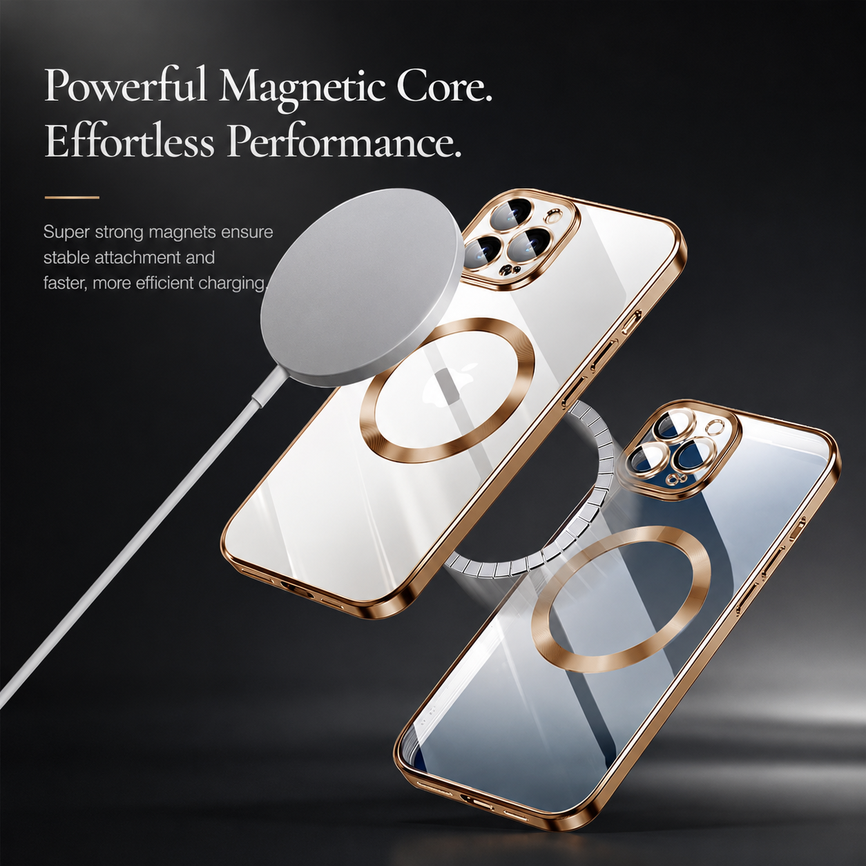 Premium iPhone Case MagSafe Compatible Double-Sided Tempered Glass Cover Metal Frame Ultra Thin Protection
