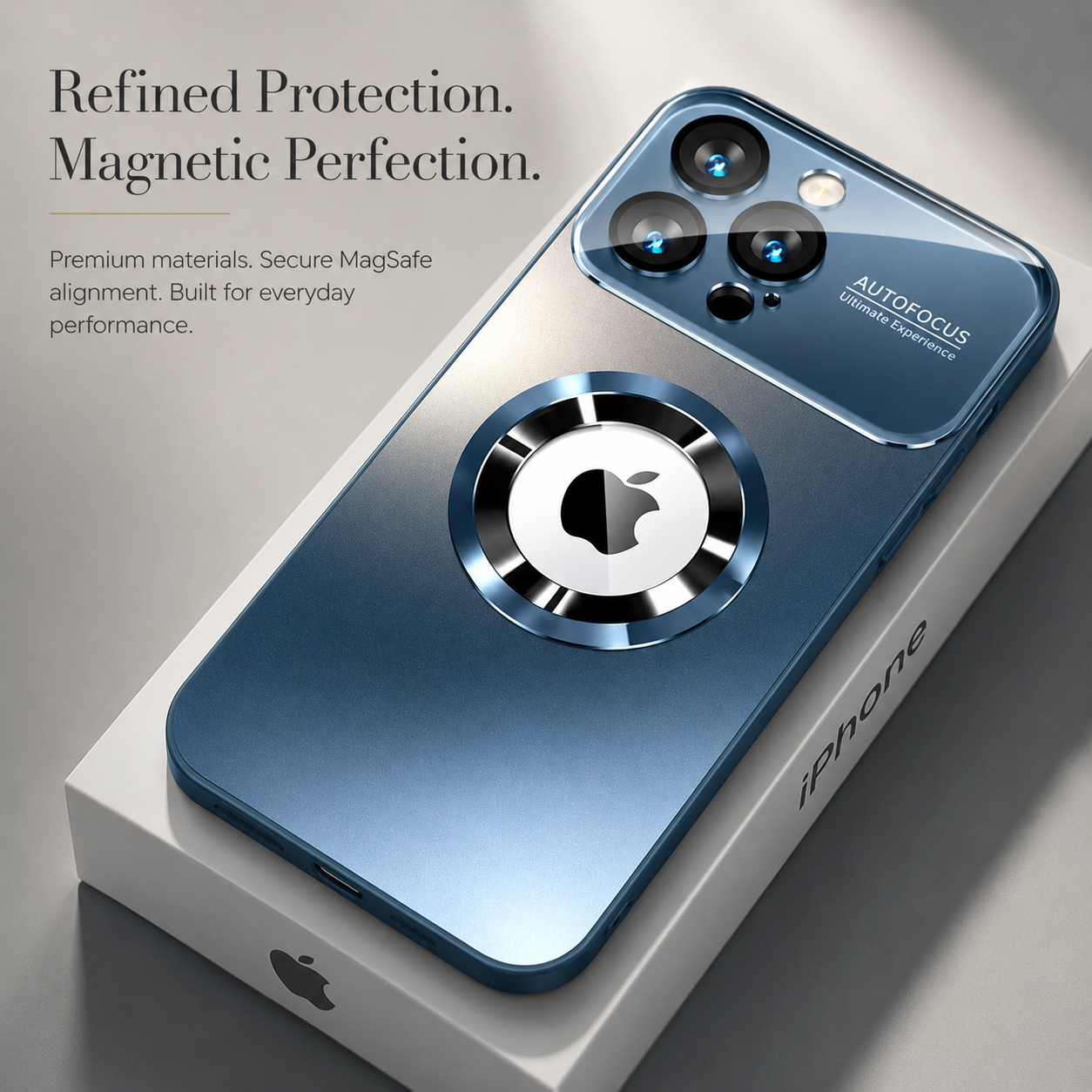 Premium iPhone Case MagSafe Compatible Electroplated Glass Magnetic Shockproof Cover Camera Lens Protection Slim Reflective Hard Back