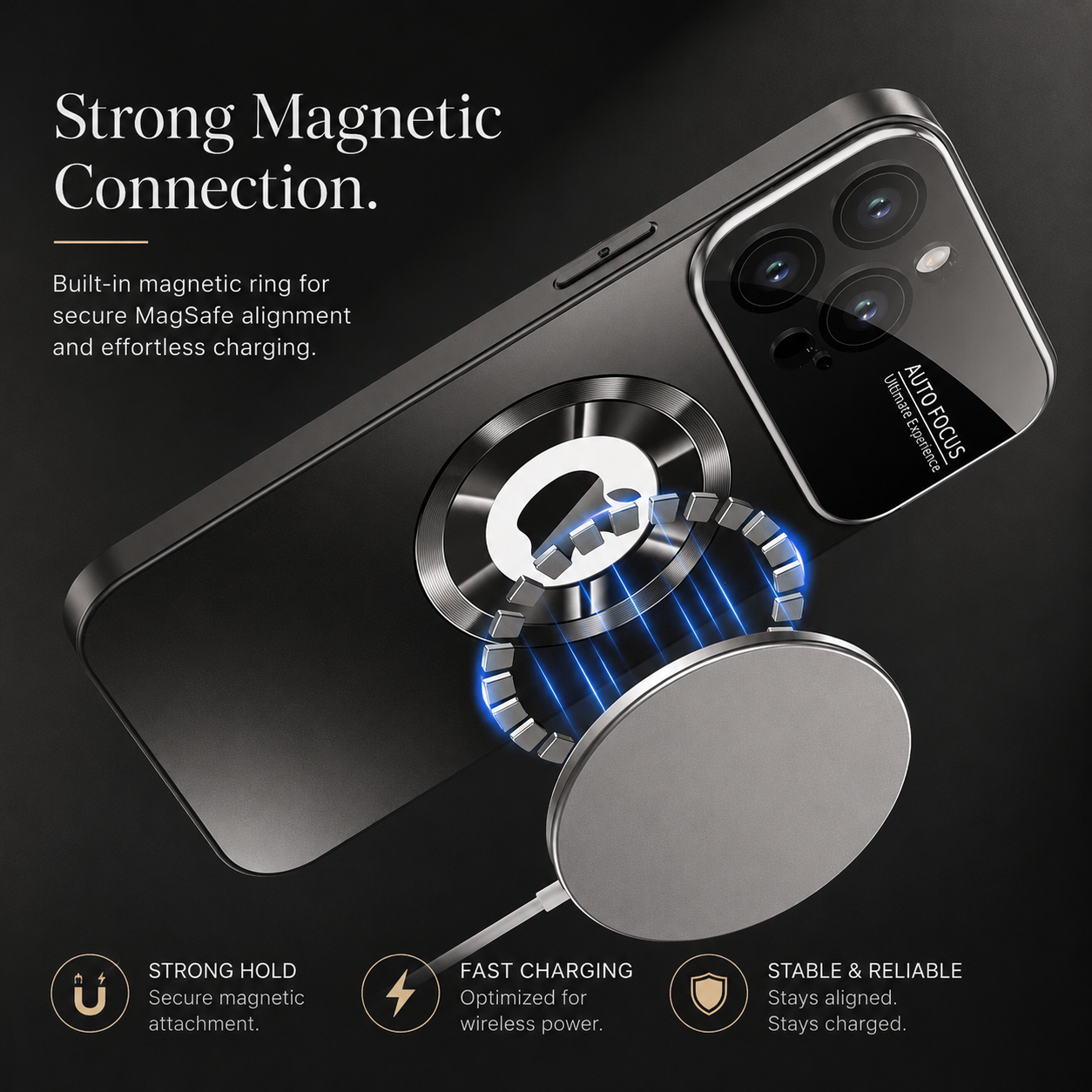 Premium iPhone Case MagSafe Compatible Electroplated Glass Magnetic Shockproof Cover Camera Lens Protection Slim Reflective Hard Back