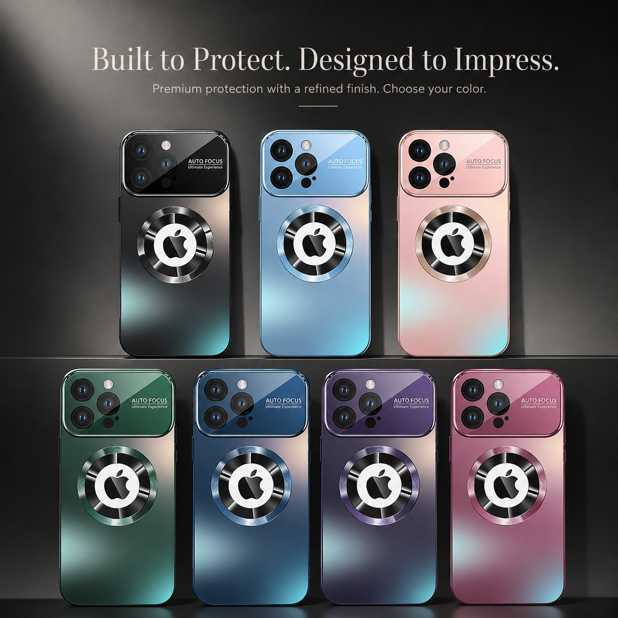 Premium iPhone Case MagSafe Compatible Electroplated Glass Magnetic Shockproof Cover Camera Lens Protection Slim Reflective Hard Back