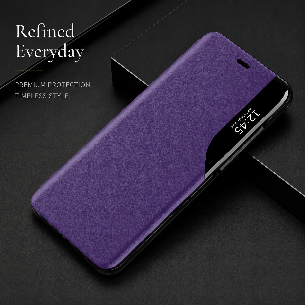 Premium iPhone Case MagSafe Compatible Flip Wallet Cover PU Leather Card Holder Kickstand Full Protection