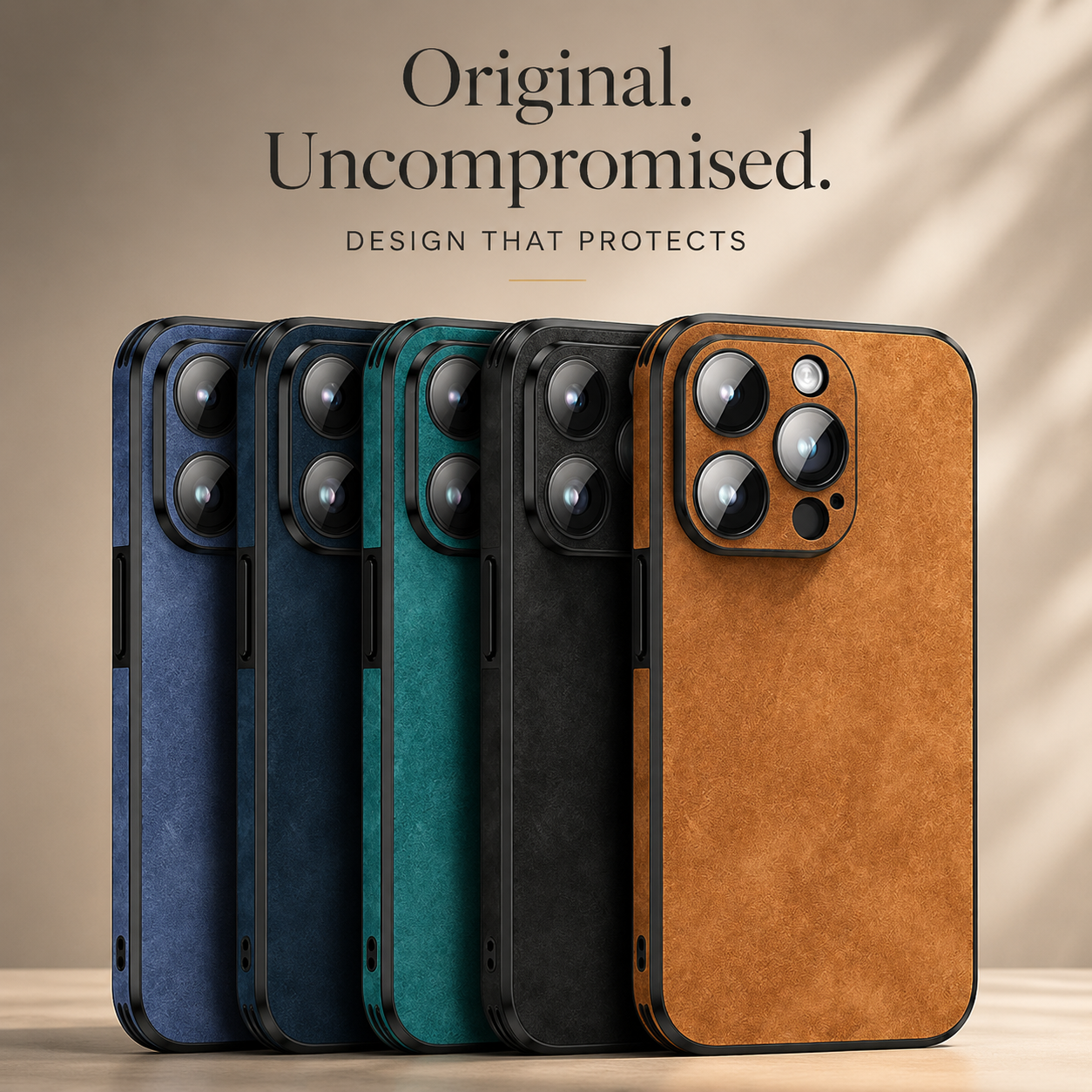 Premium iPhone Case MagSafe Compatible Genuine Leather Cover Camera Protection Slim Design