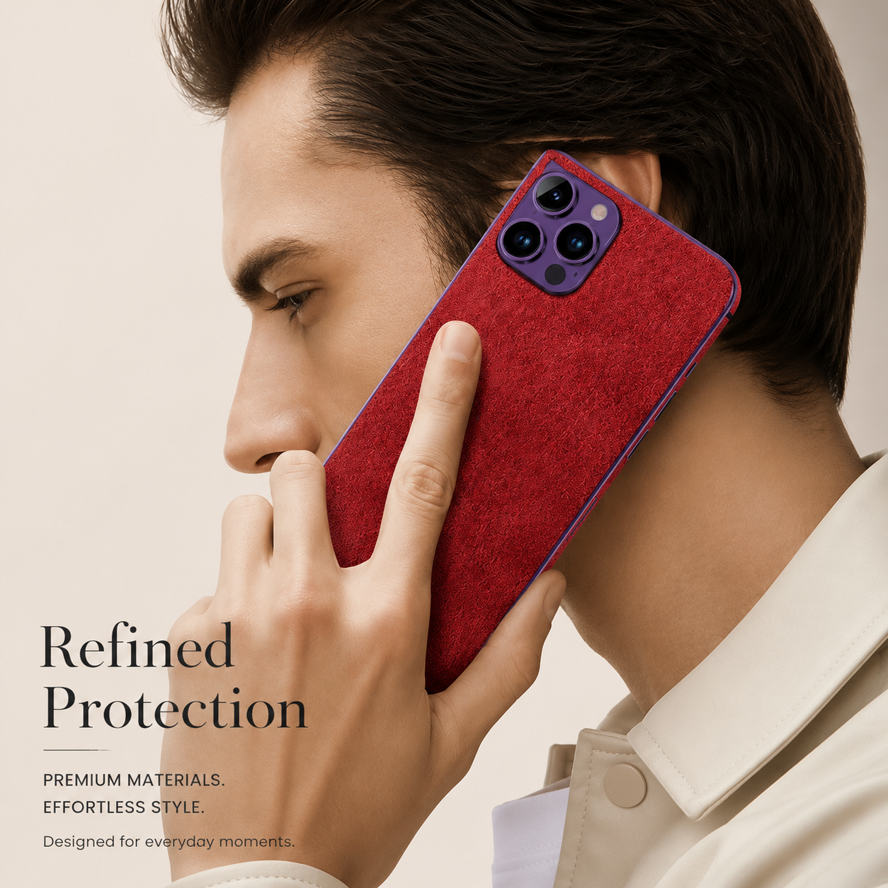 Premium iPhone Case MagSafe Compatible Genuine Leather Cover Carry Strap Shockproof Slim Protection