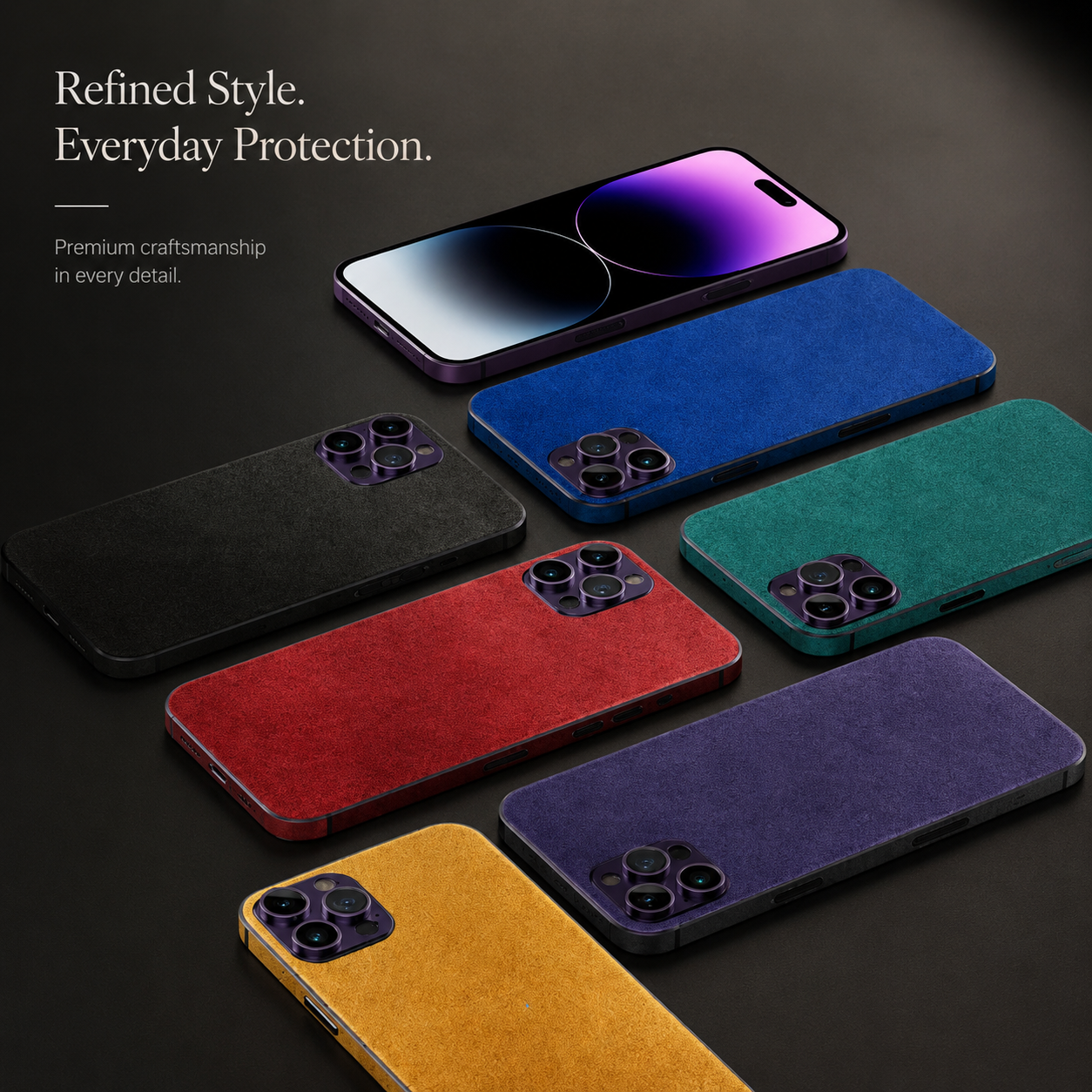 Premium iPhone Case MagSafe Compatible Genuine Leather Cover Carry Strap Shockproof Slim Protection