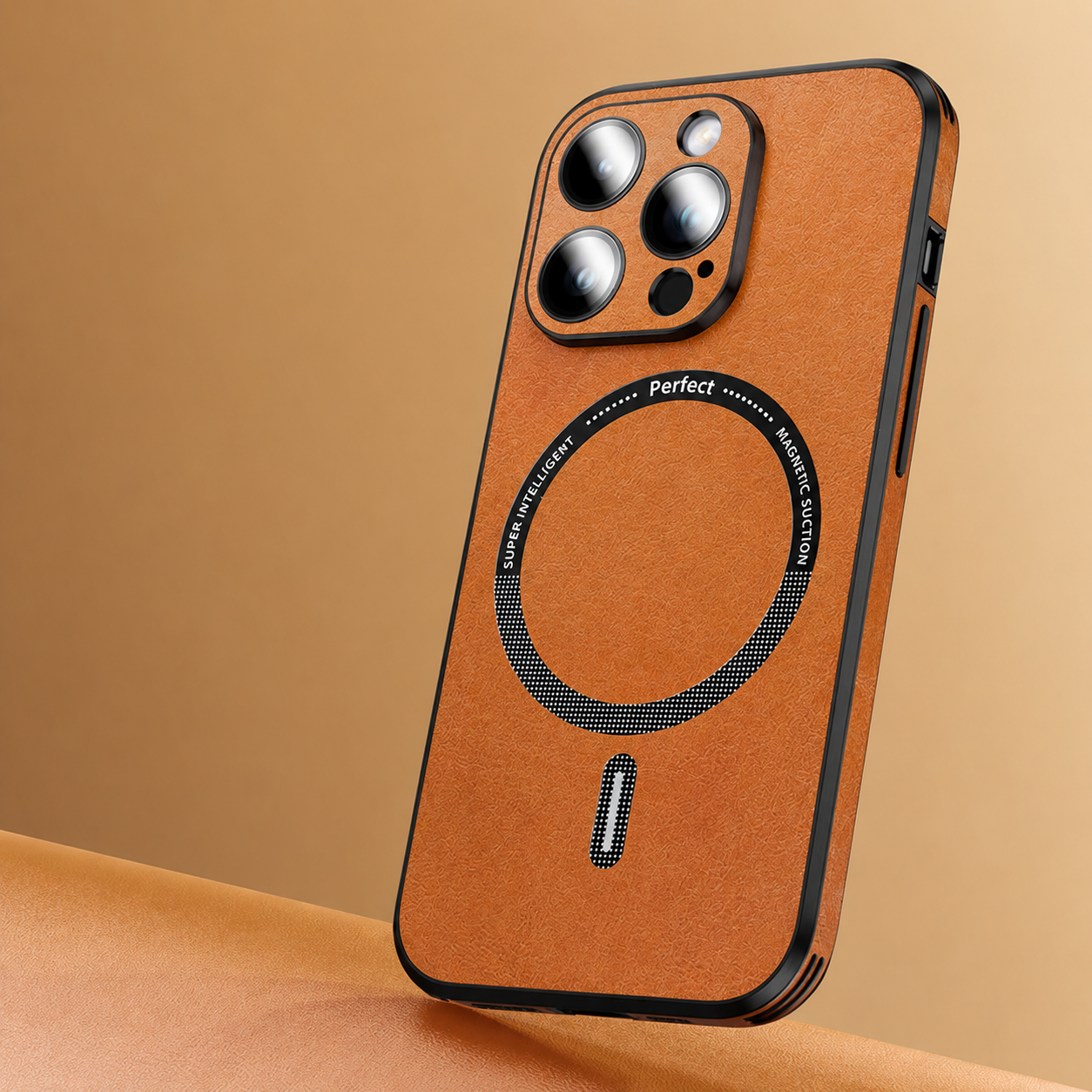 Premium iPhone Case MagSafe Compatible Genuine Leather Cover Shockproof Slim Protection