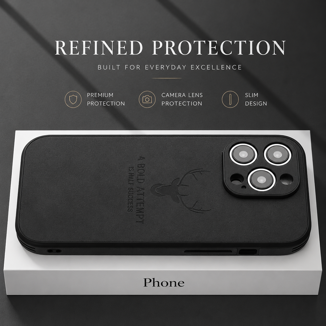 Premium iPhone Case MagSafe Compatible Genuine Leather Vintage Texture Cover Slim Protection