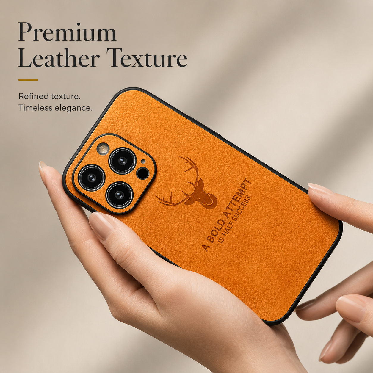 Premium iPhone Case MagSafe Compatible Genuine Leather Vintage Texture Cover Slim Protection
