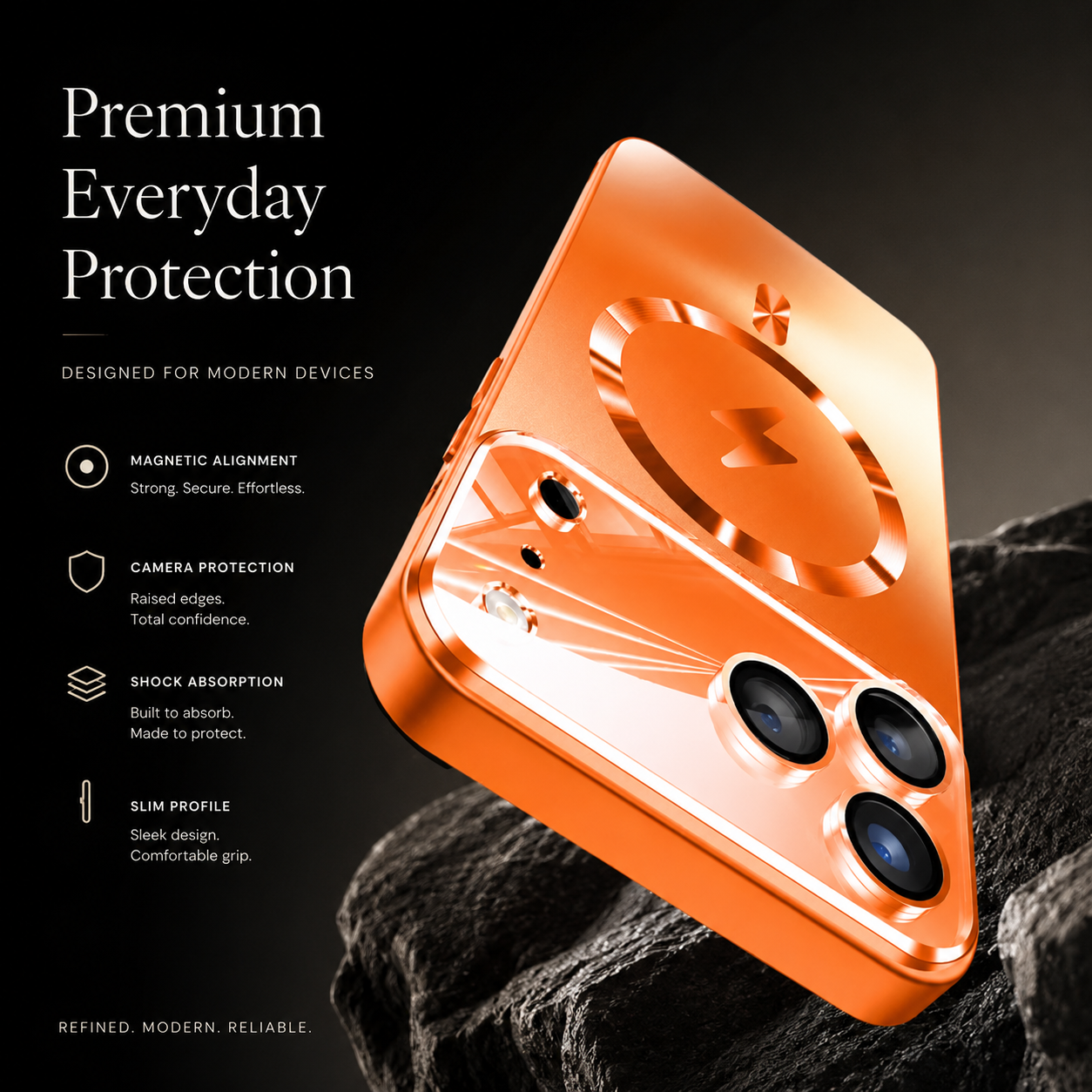 Premium iPhone Case MagSafe Compatible Hard Matte Cover Magnetic Shockproof Camera Lens Protection Ultra Thin Protective Back