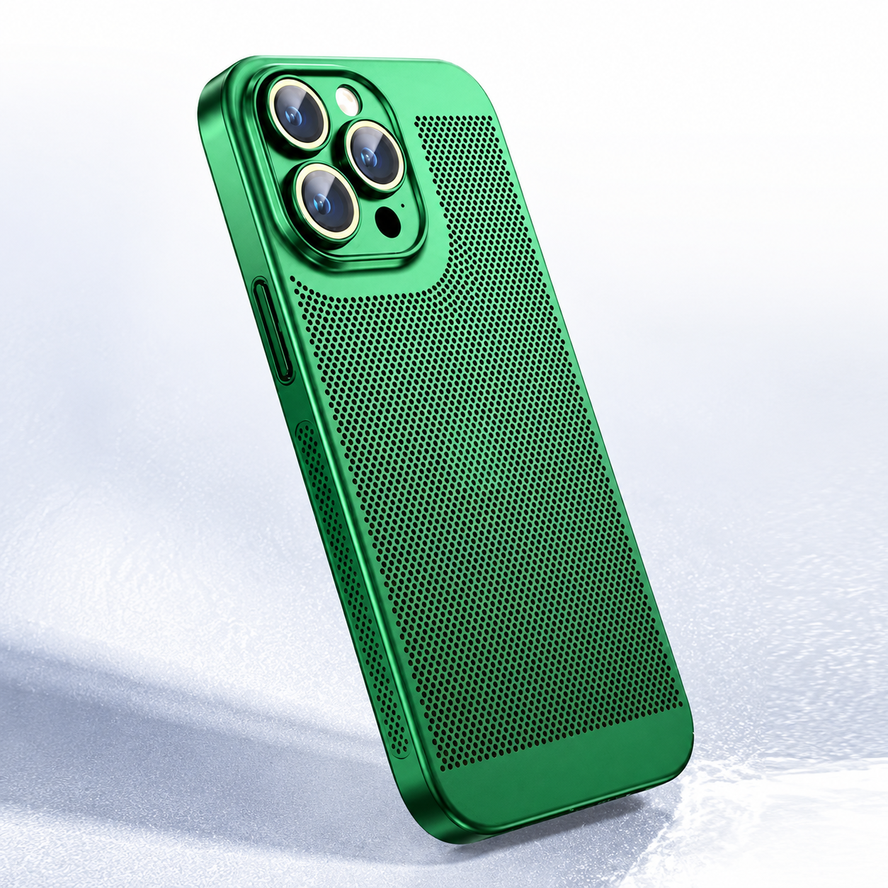 Premium iPhone Case MagSafe Compatible Honeycomb Texture Cover Heat Dissipation Shockproof Protection
