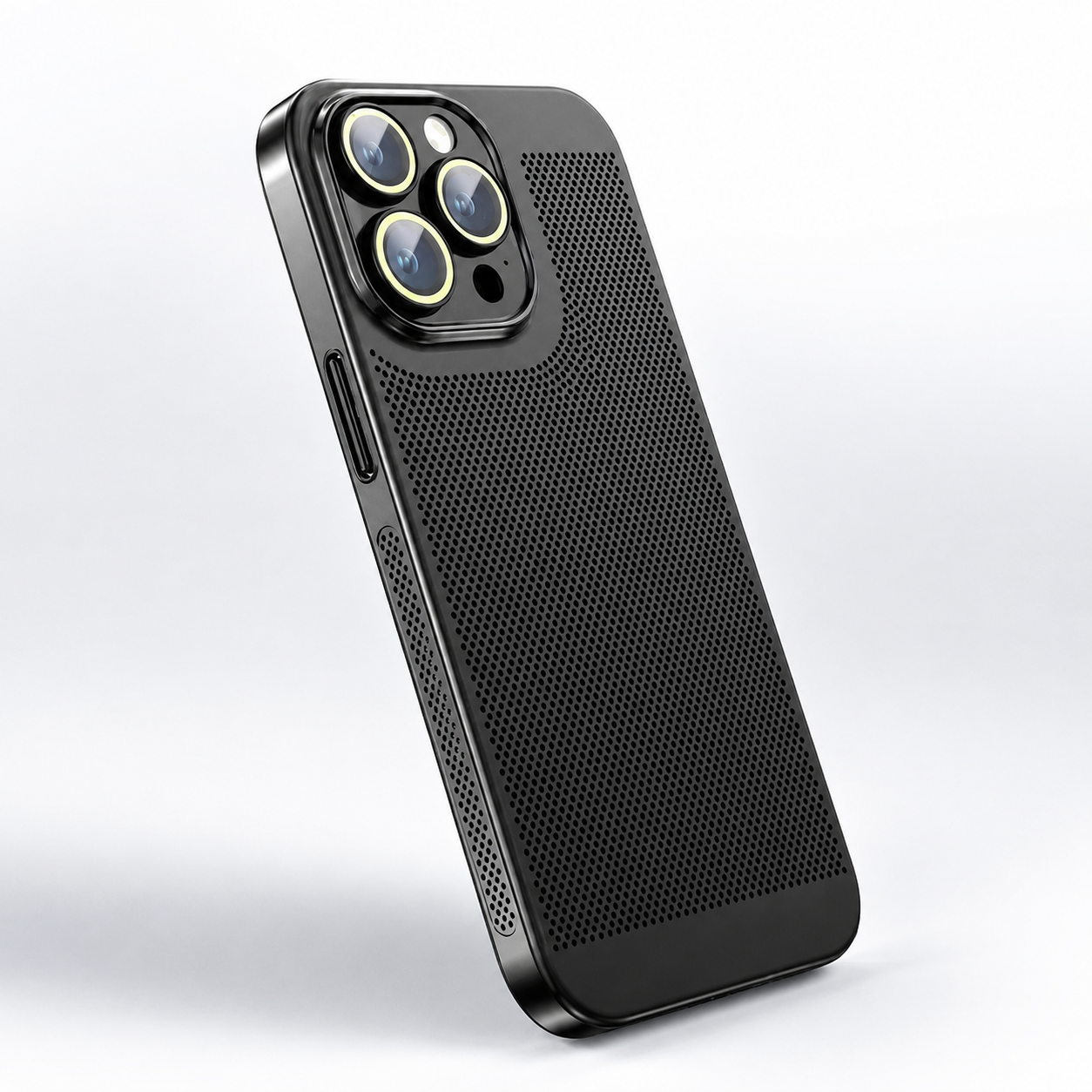 Premium iPhone Case MagSafe Compatible Honeycomb Texture Cover Heat Dissipation Shockproof Protection