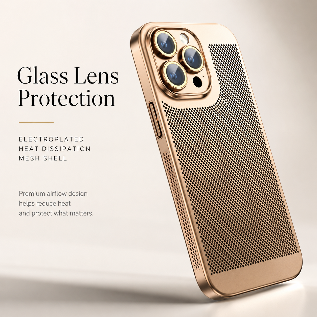 Premium iPhone Case MagSafe Compatible Honeycomb Texture Cover Heat Dissipation Shockproof Protection
