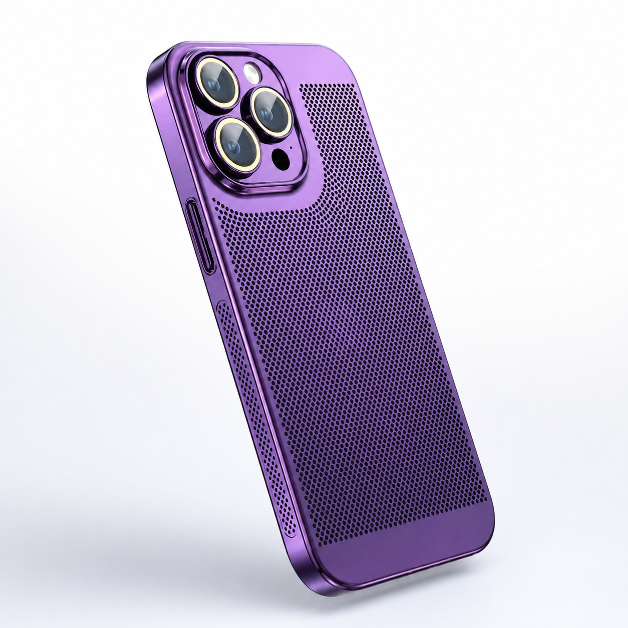 Premium iPhone Case MagSafe Compatible Honeycomb Texture Cover Heat Dissipation Shockproof Protection