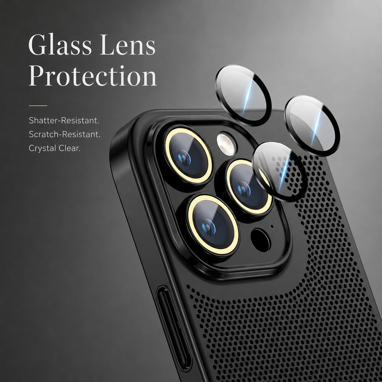 Premium iPhone Case MagSafe Compatible Honeycomb Texture Cover Heat Dissipation Shockproof Protection